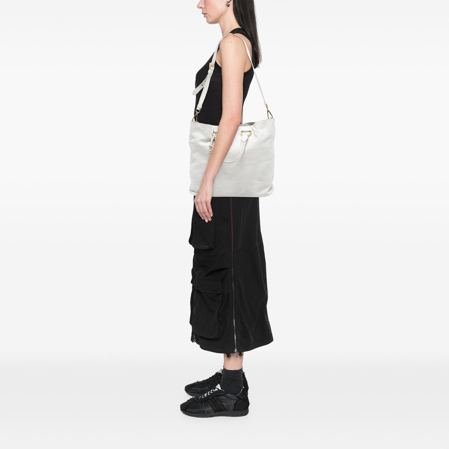 Prada Soft Calf Open Convertible Tote