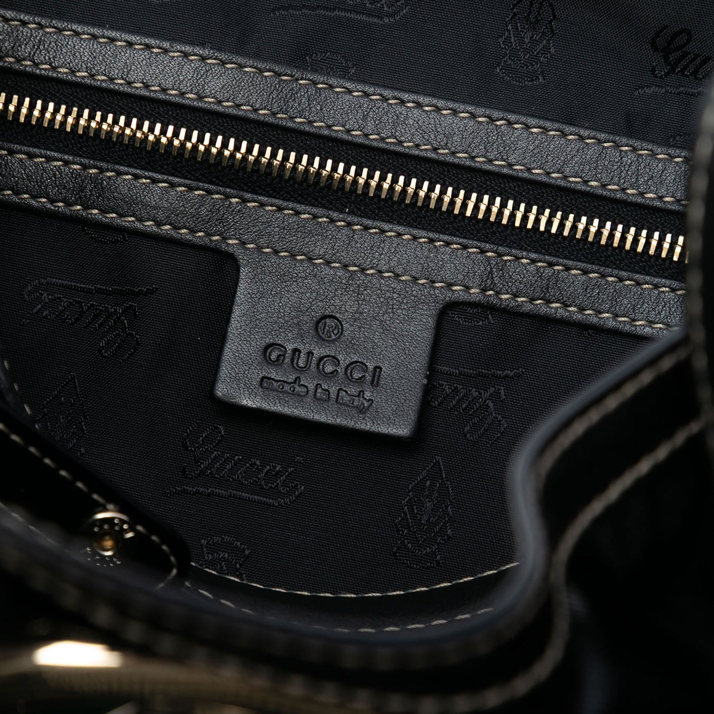 Gucci Patent Dialux Britt Web Tote