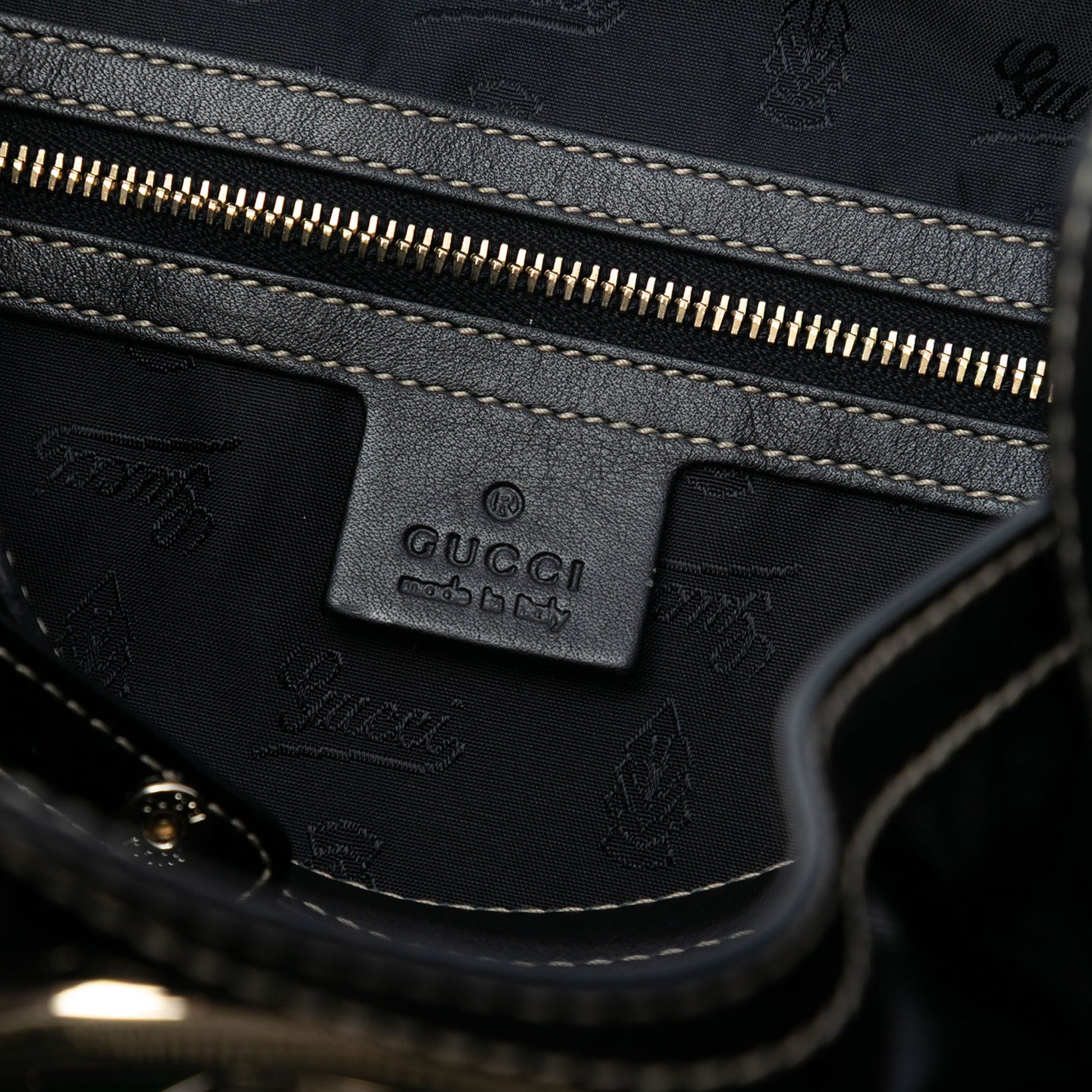 Gucci Patent Dialux Britt Web Tote