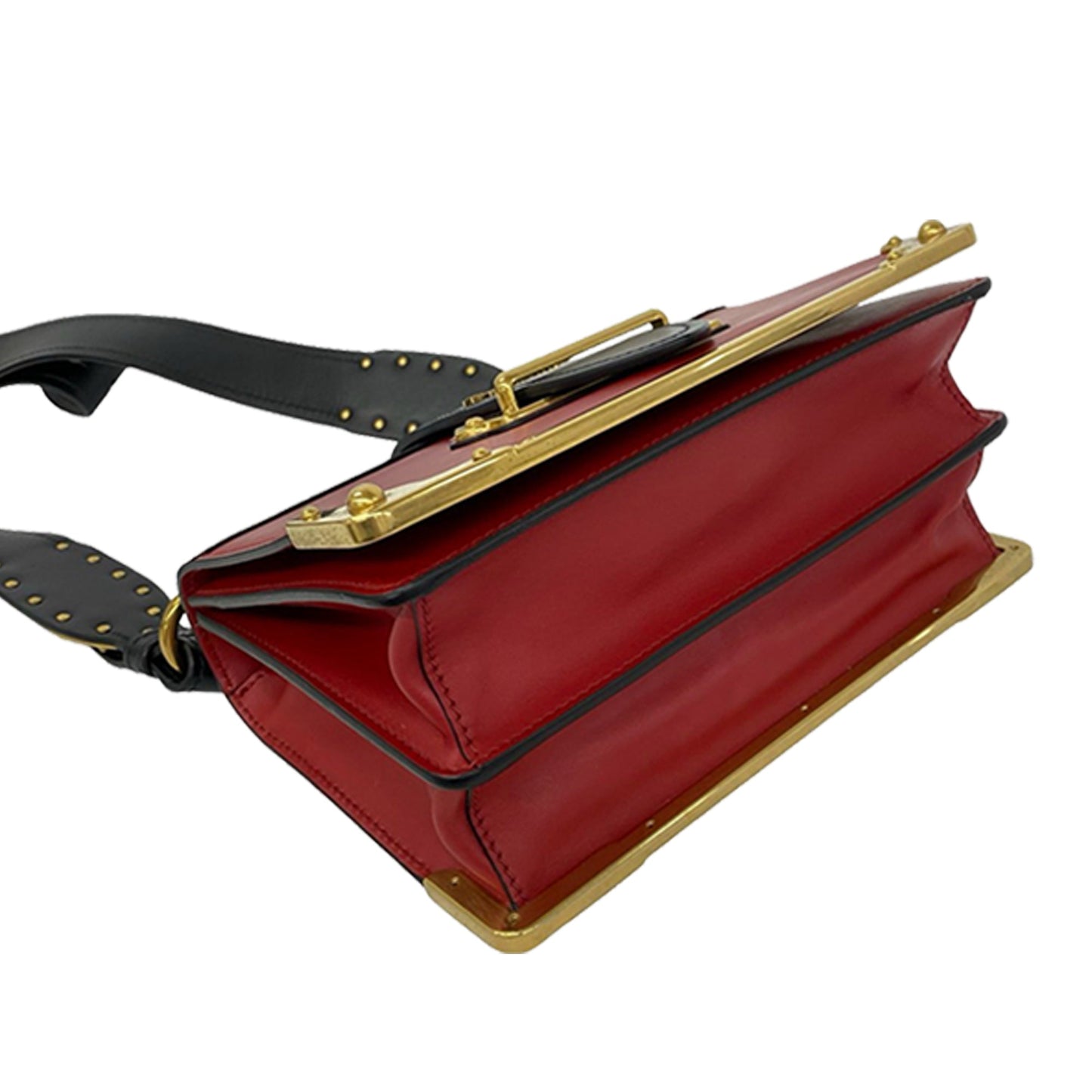 Prada Cahier City Calf Saffiano Crossbody