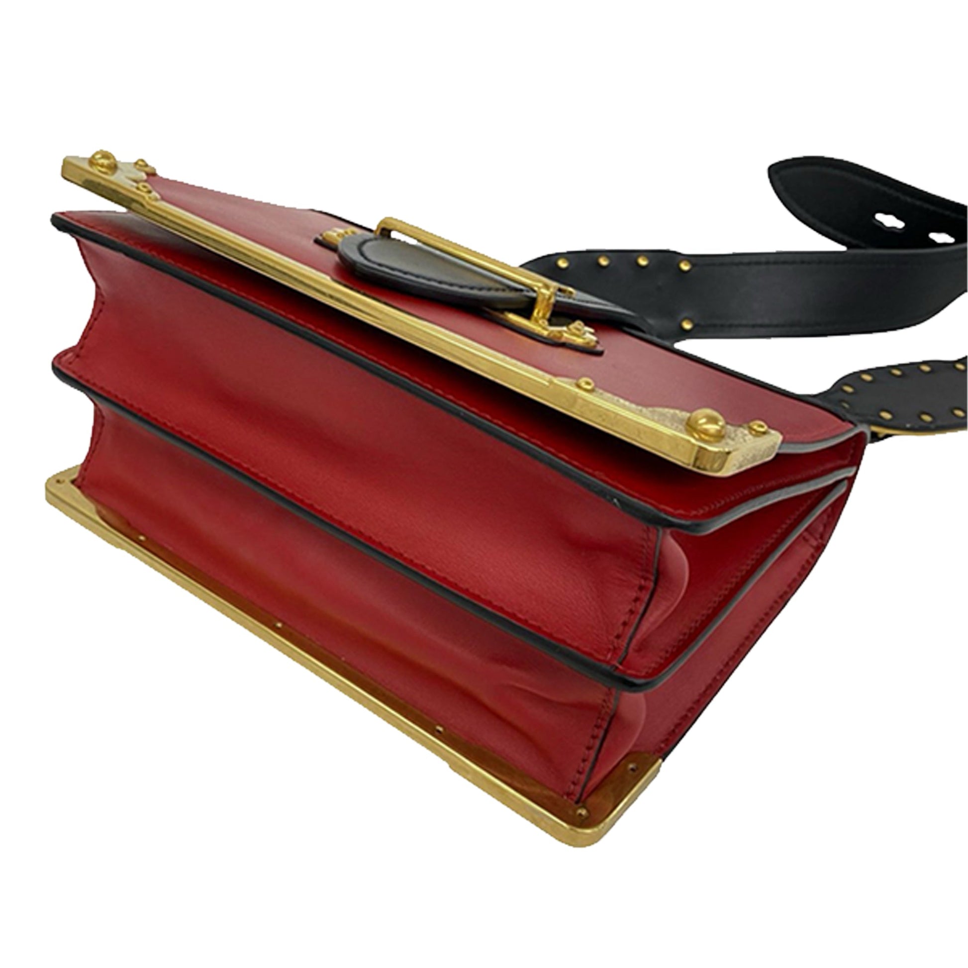 Prada Cahier City Calf Saffiano Crossbody