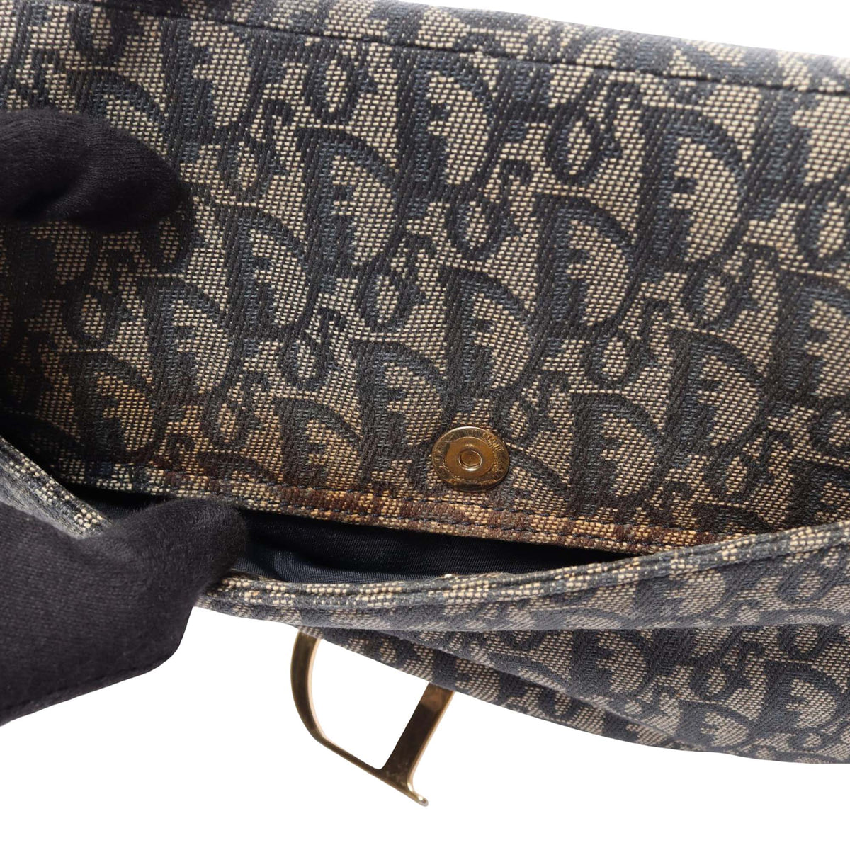 Dior Diorissimo Canvas Saddle Bag