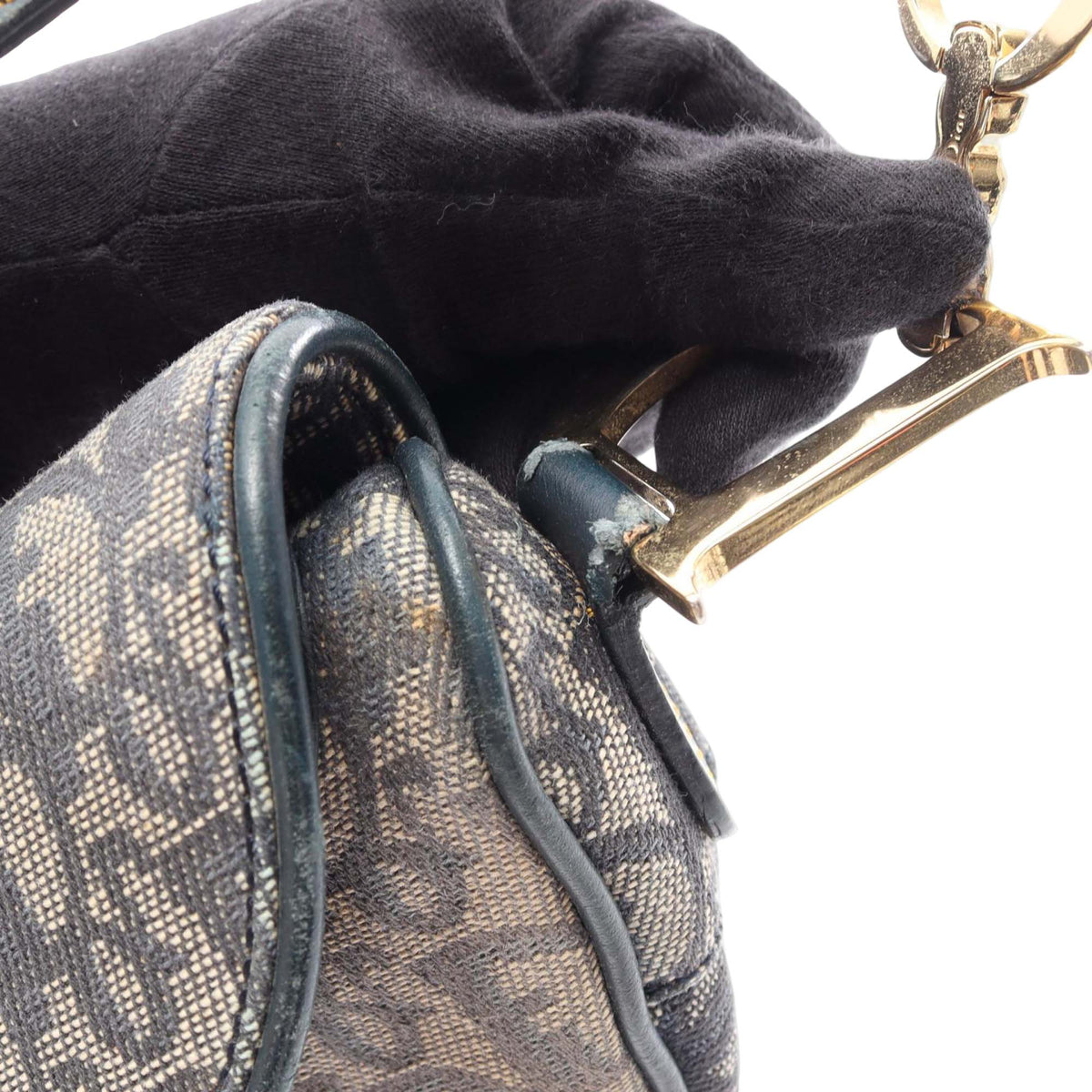 Dior Diorissimo Canvas Saddle Bag