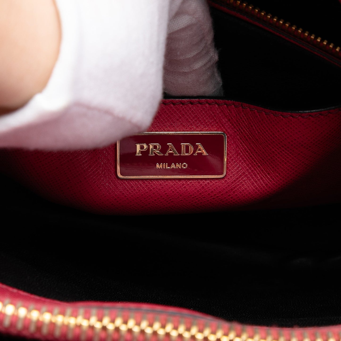 Prada Saffiano Soft Triple Pocket Tote