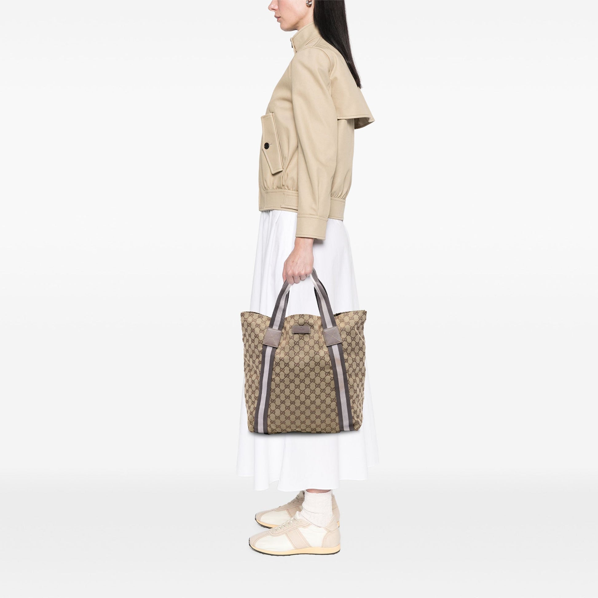 Gucci GG Canvas Web Tote