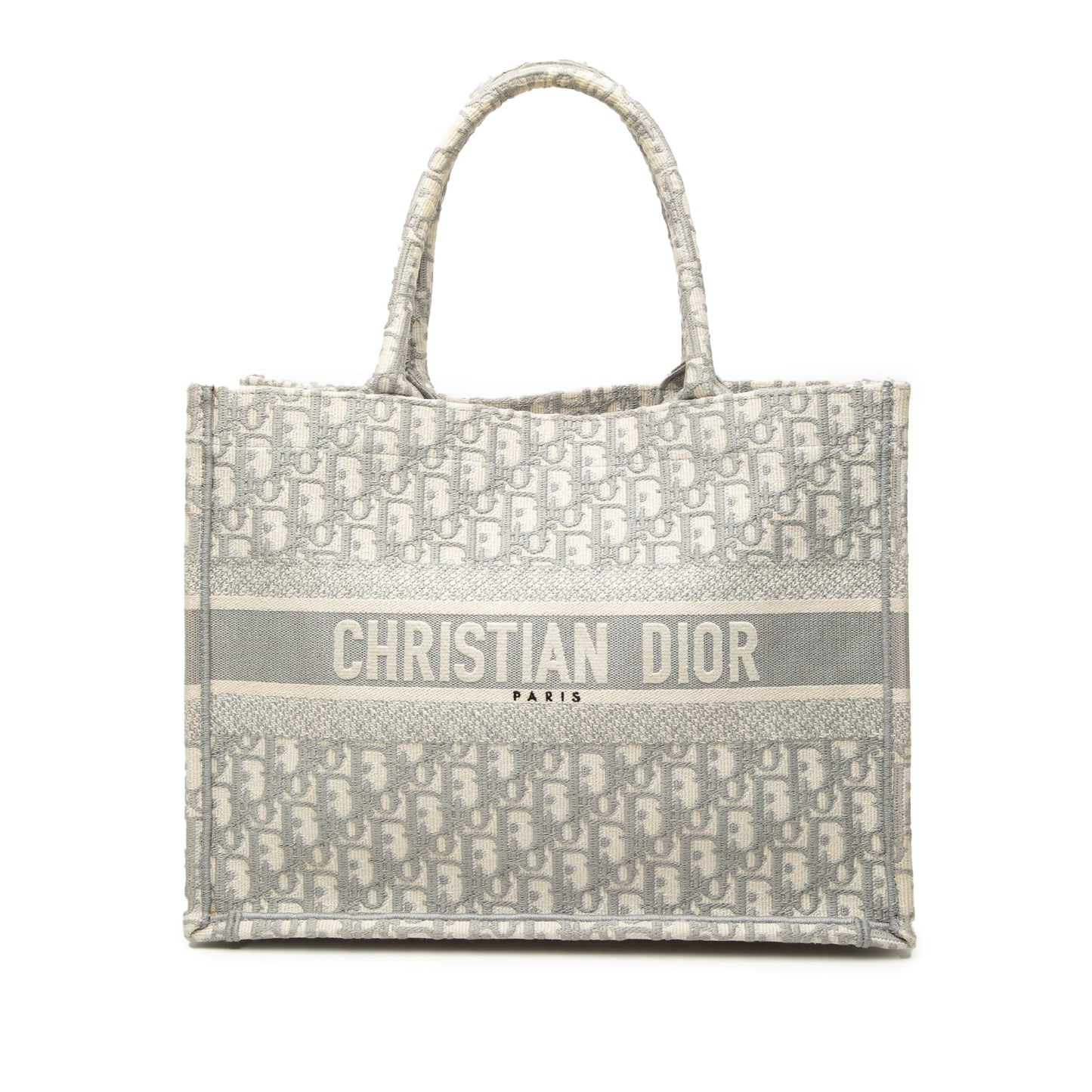 Dior Medium Oblique Embroidered Canvas Book Tote