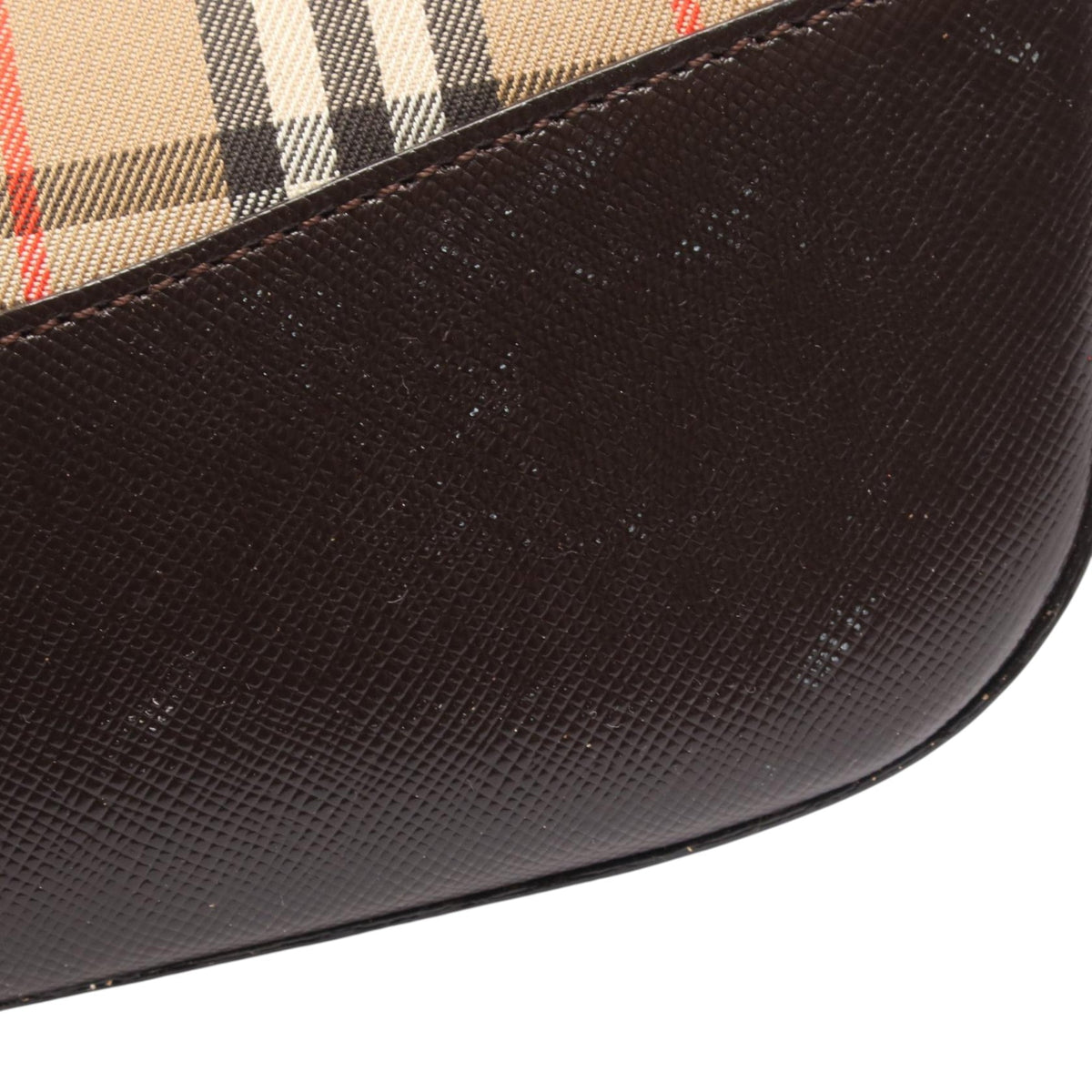 Burberry Haymarket Check Canvas Handbag — Beige
