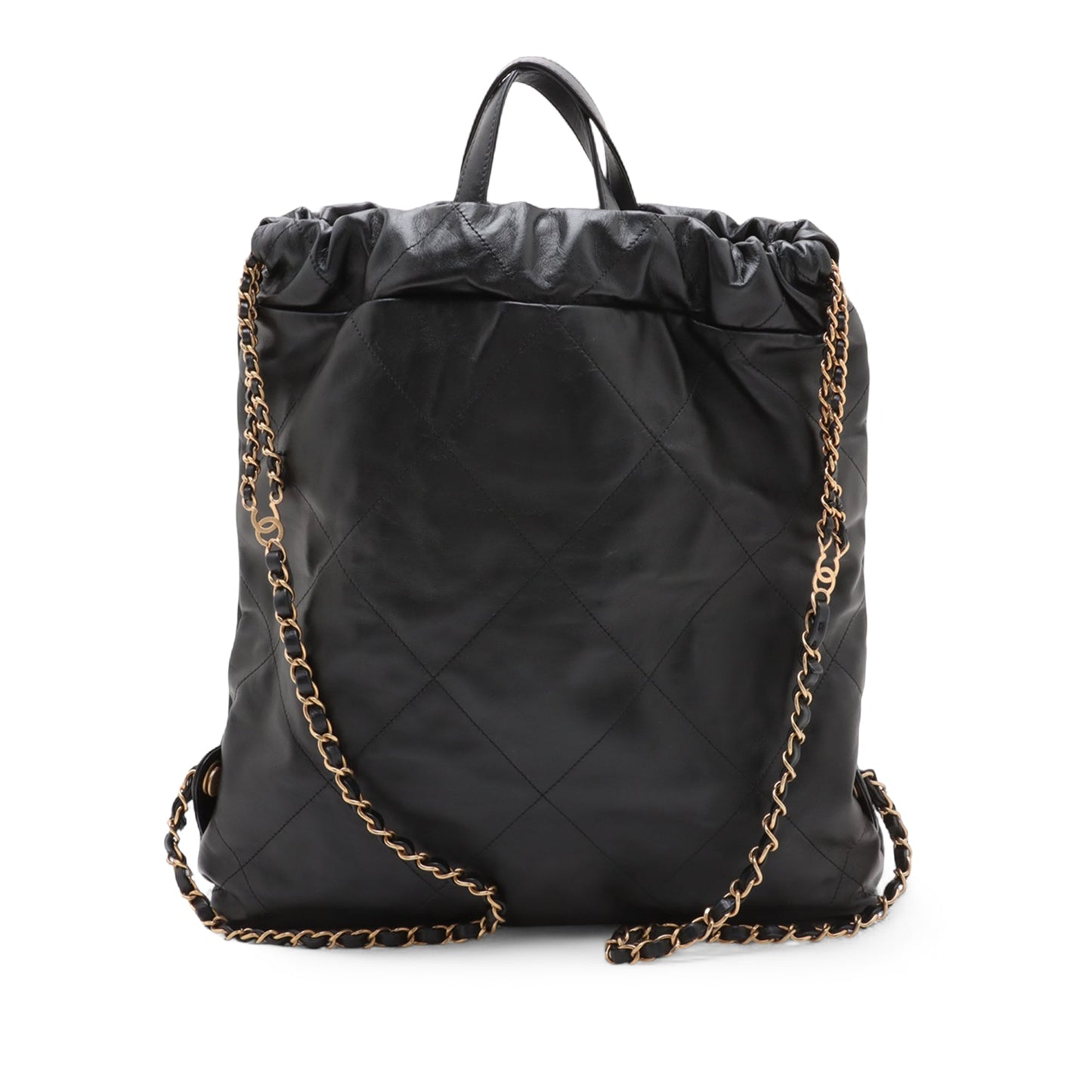 Chanel Large Quilted Shiny Calfskin 22 Backpack
