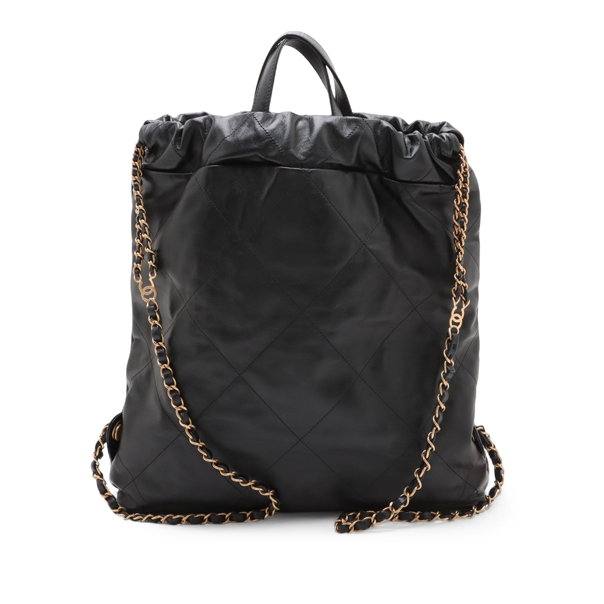 Chanel Large Quilted Shiny Calfskin 22 Backpack