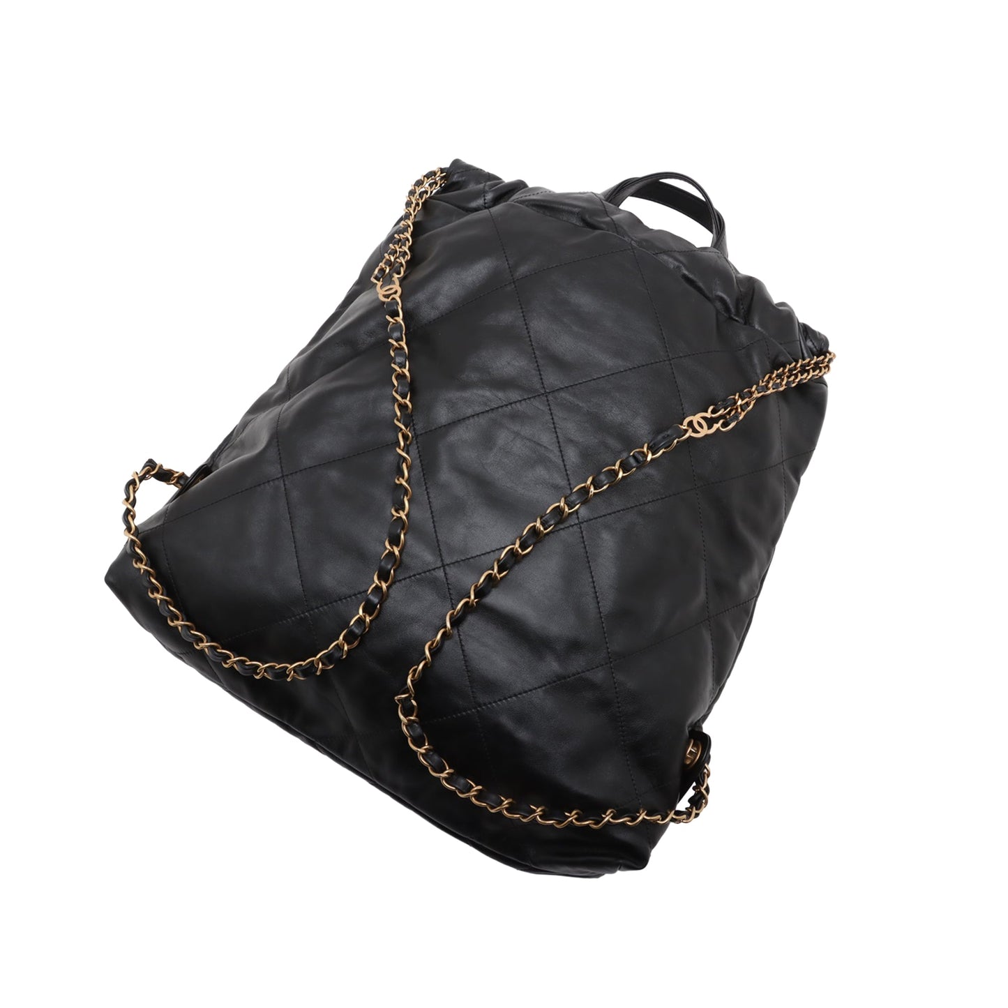 Chanel Large Quilted Shiny Calfskin 22 Backpack