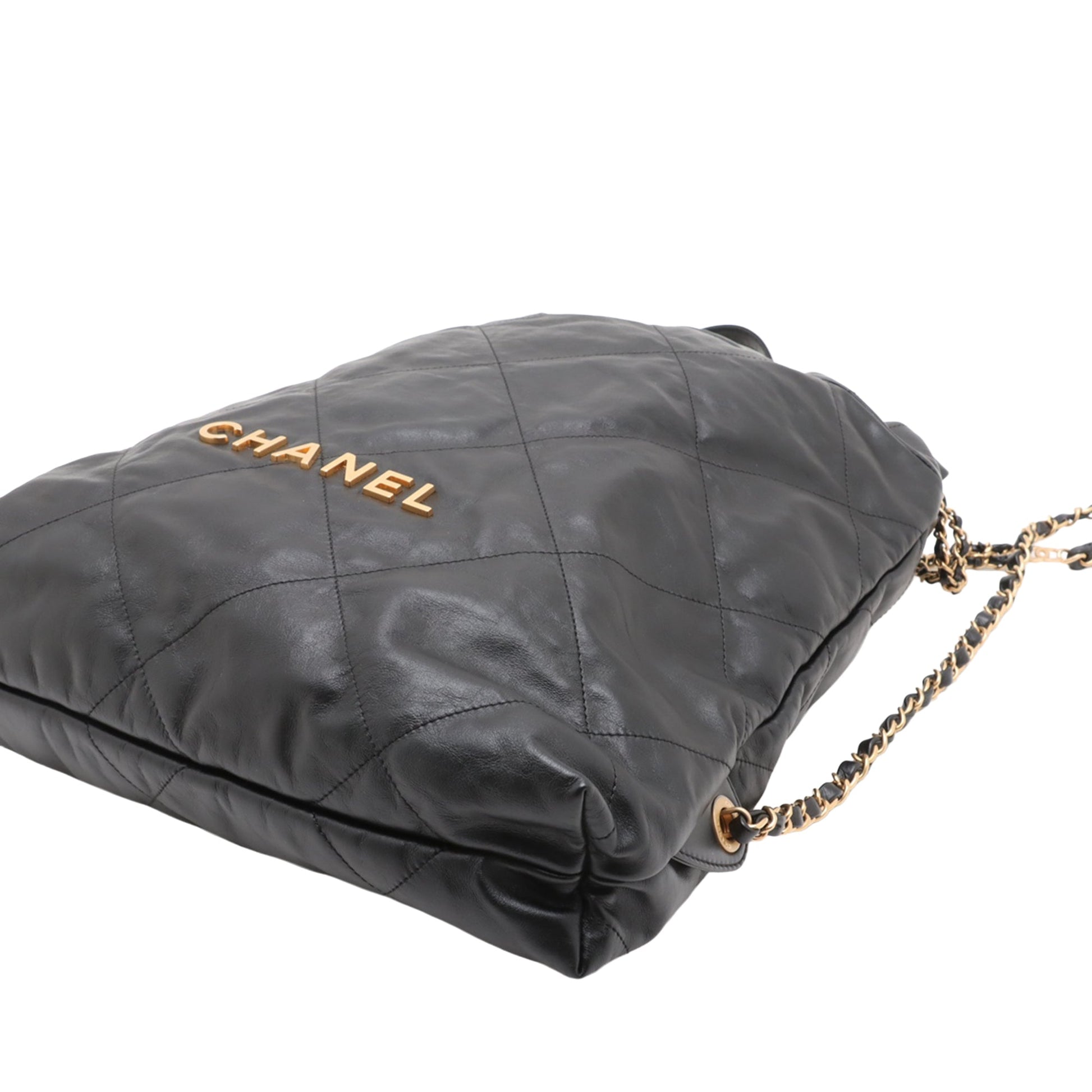 Chanel Large Quilted Shiny Calfskin 22 Backpack