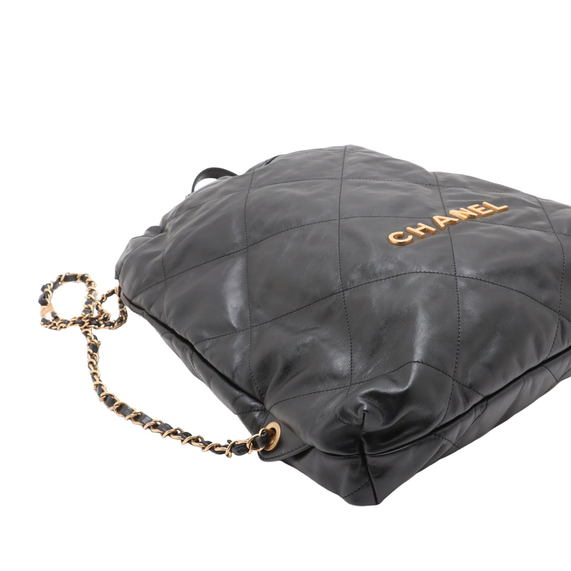 Chanel Large Quilted Shiny Calfskin 22 Backpack