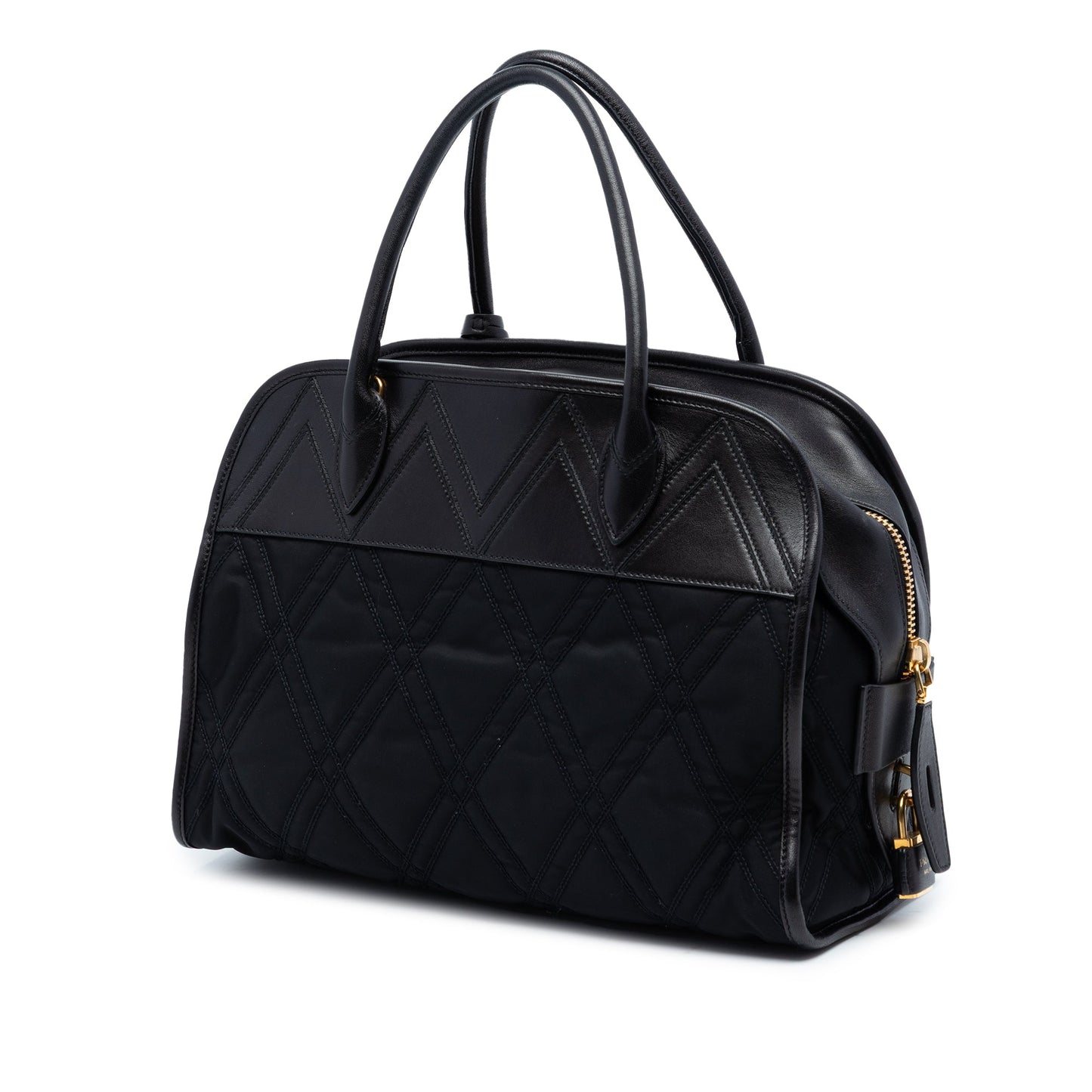 Prada Tessuto Impunturato Bauletto Satchel