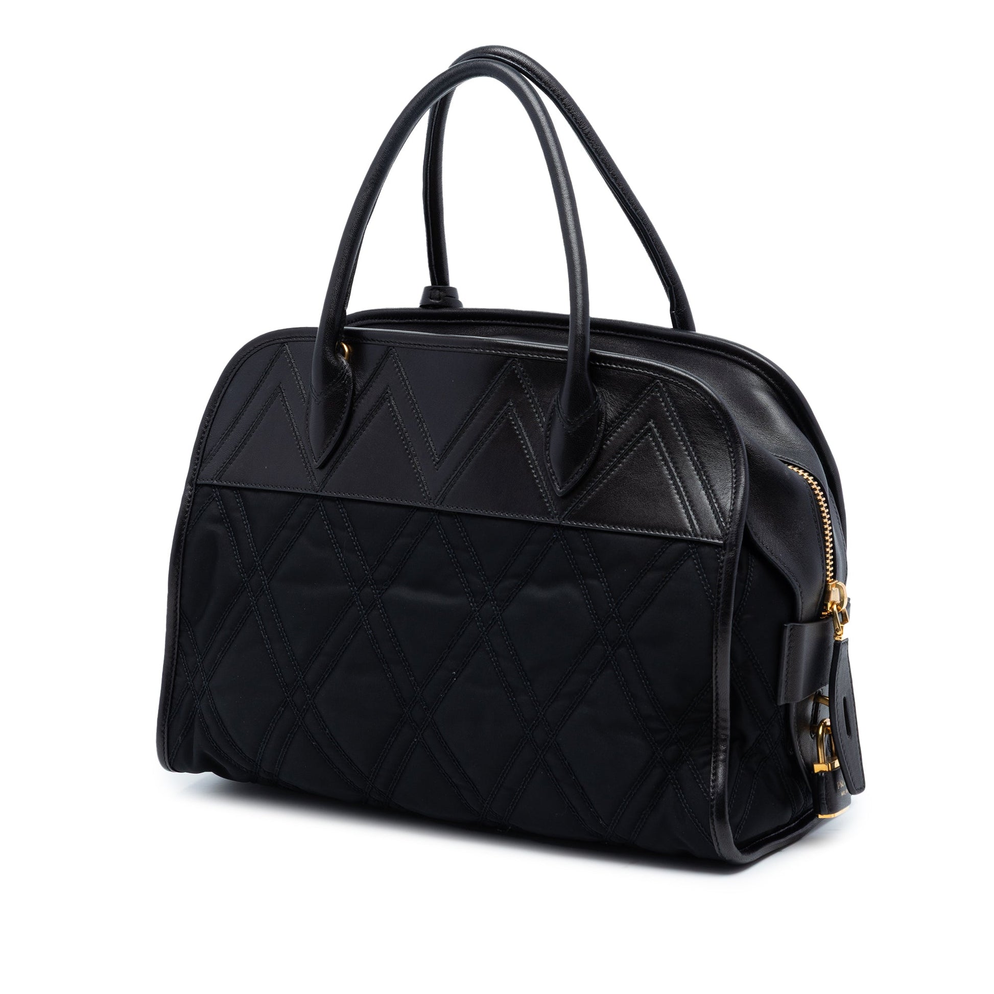 Prada Tessuto Impunturato Bauletto Satchel