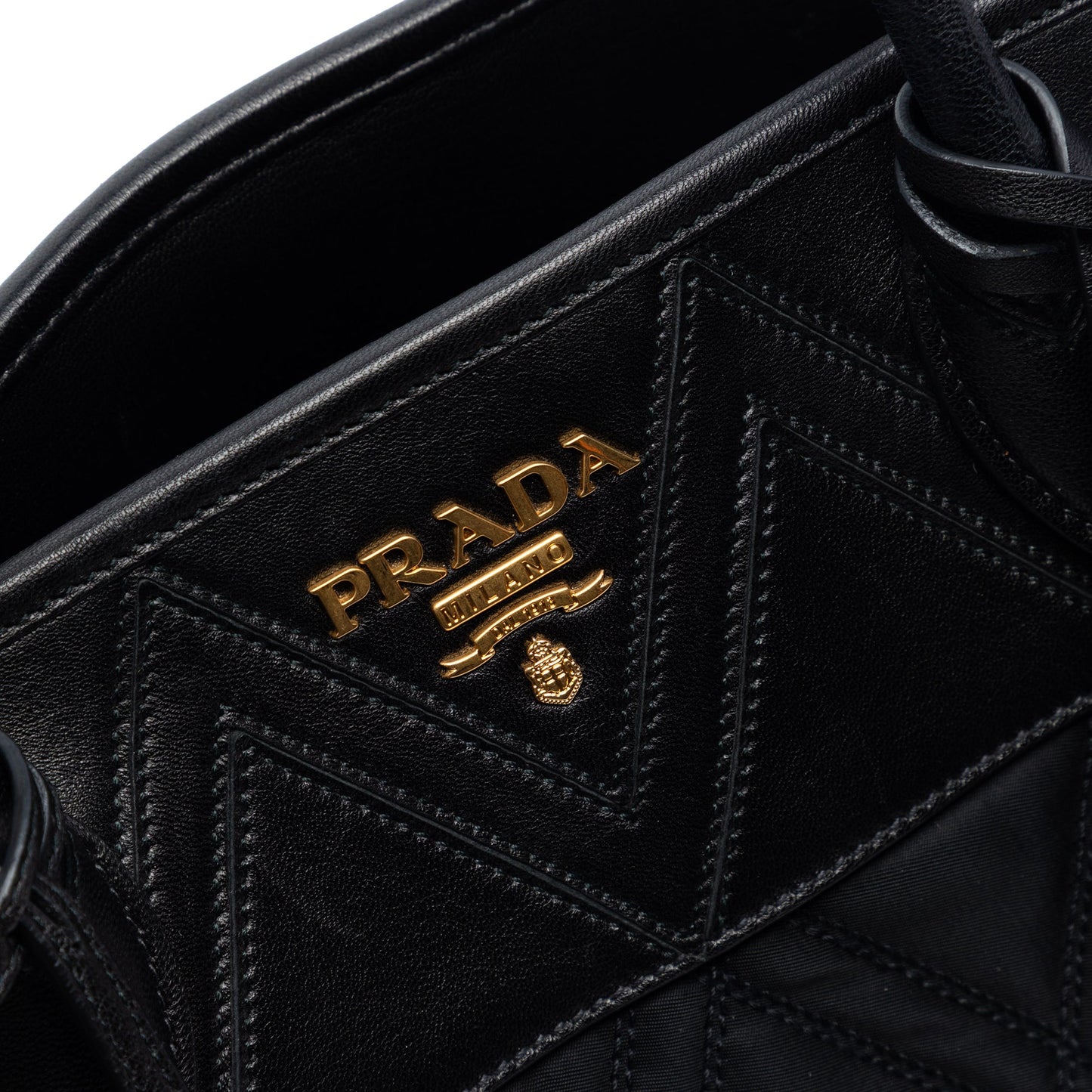 Prada Tessuto Impunturato Bauletto Satchel