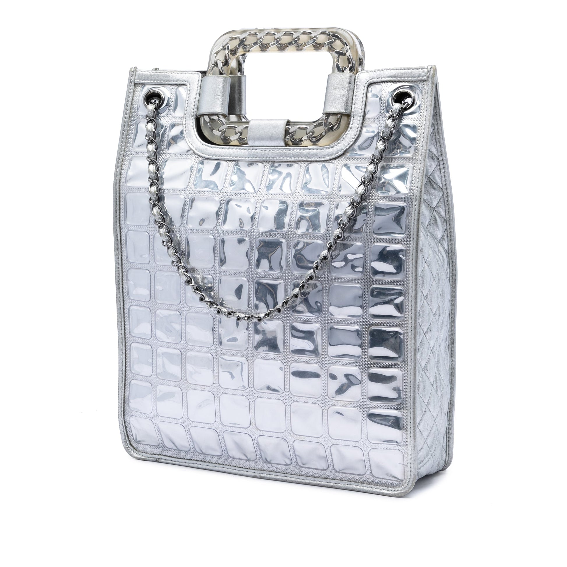 Chanel CC Vinyl Ice Cube Shopper Tote