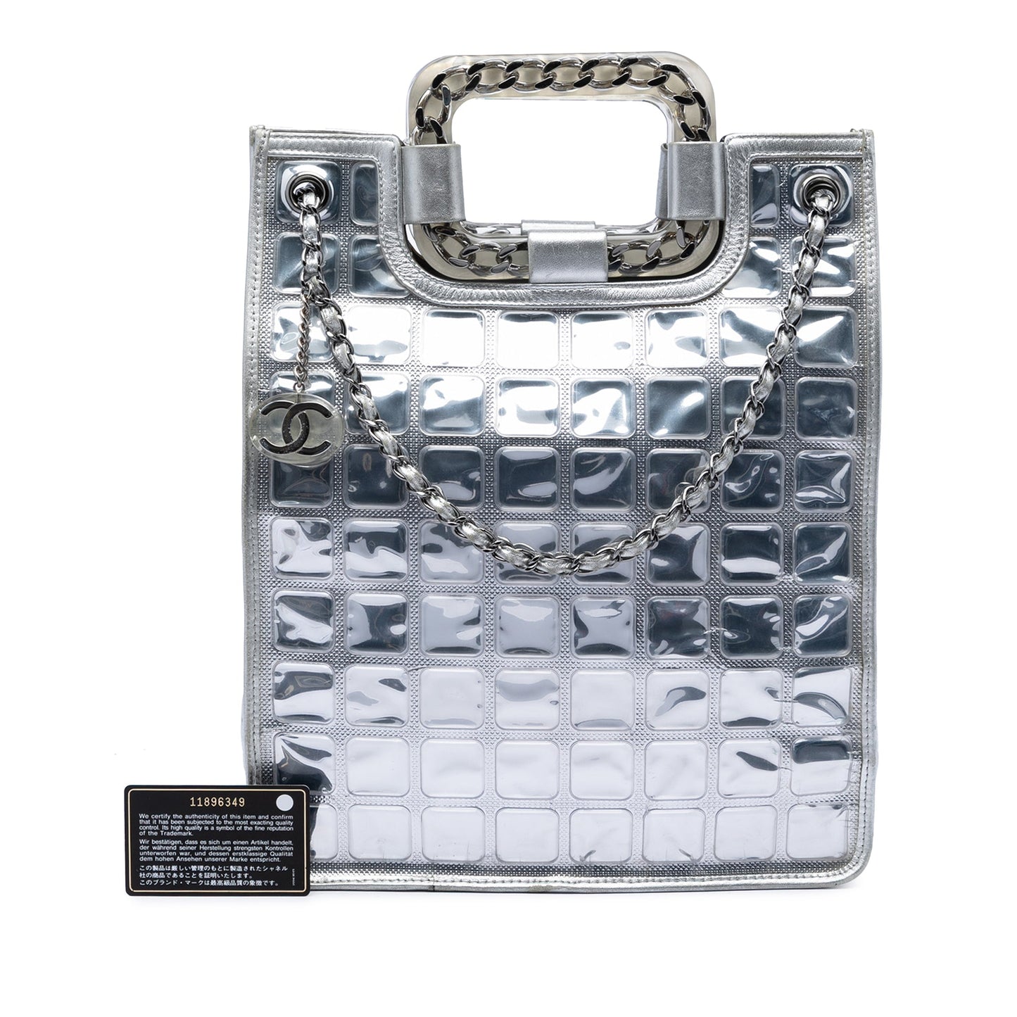 Chanel CC Vinyl Ice Cube Shopper Tote
