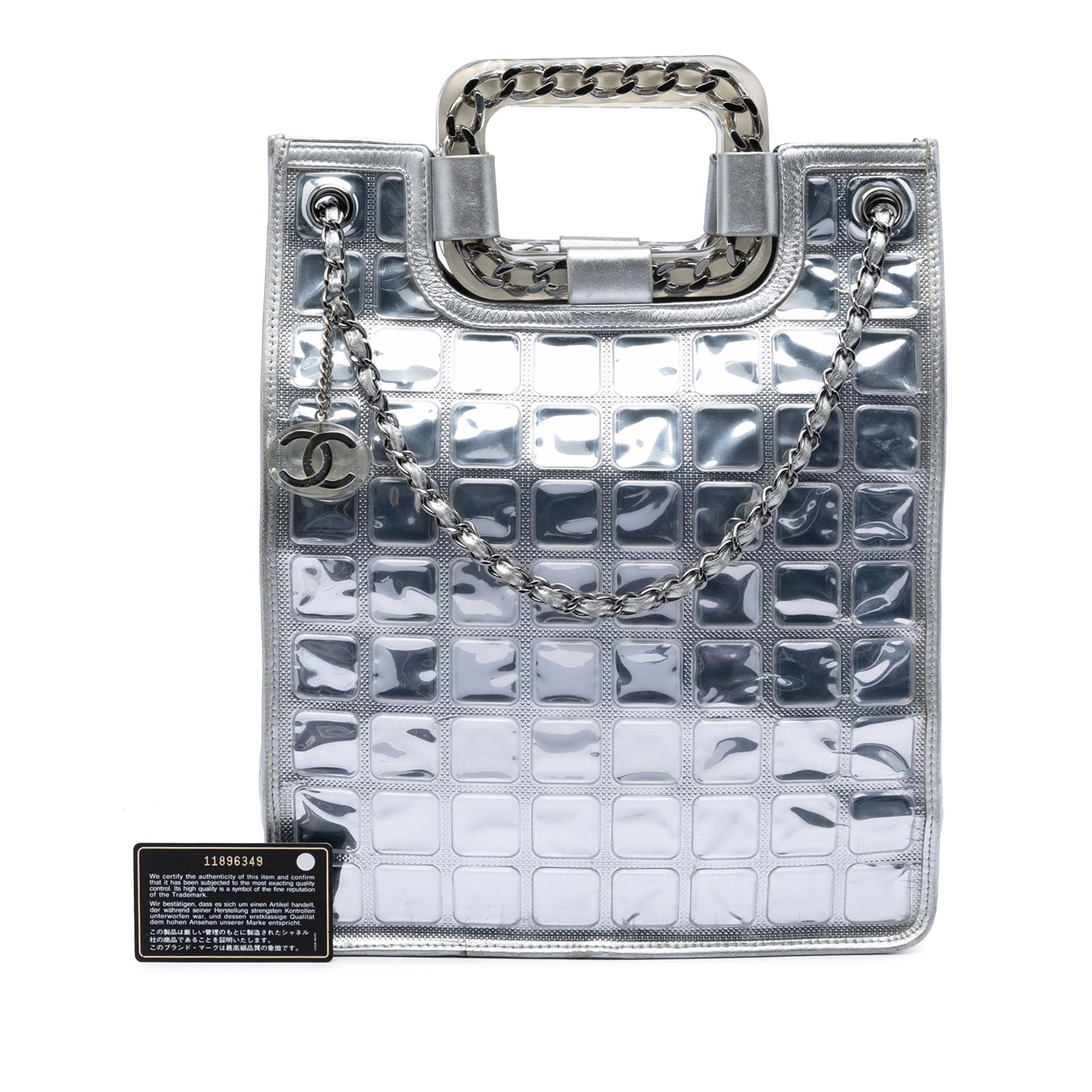 Chanel CC Vinyl Ice Cube Shopper Tote