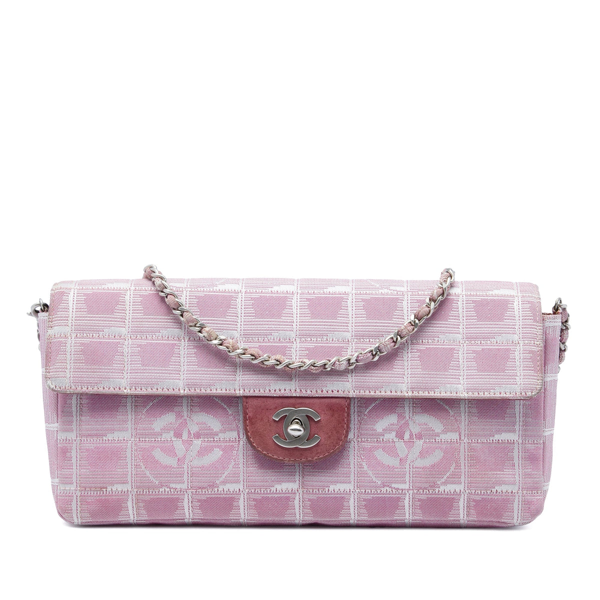 Chanel New Travel Line Nylon East West Flap — Pink