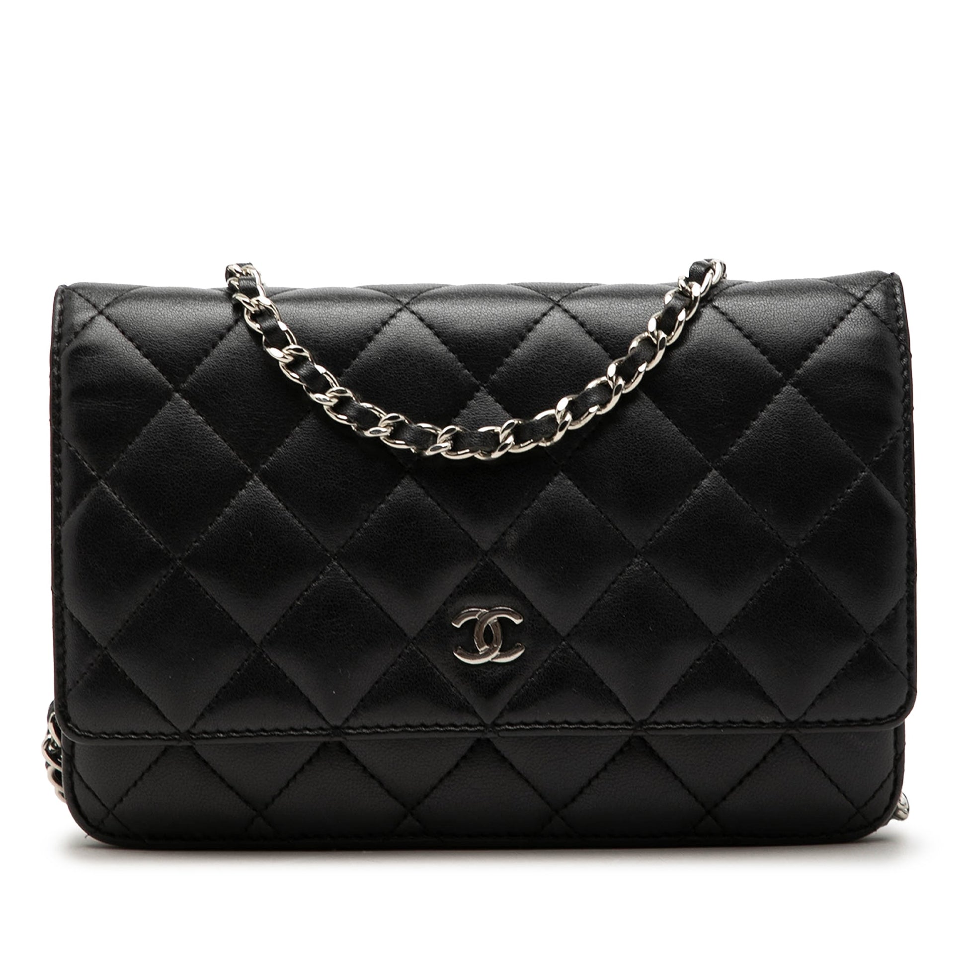Chanel CC Quilted Lambskin Wallet On Chain