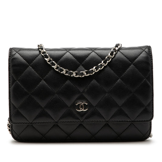 Chanel CC Quilted Lambskin Wallet On Chain