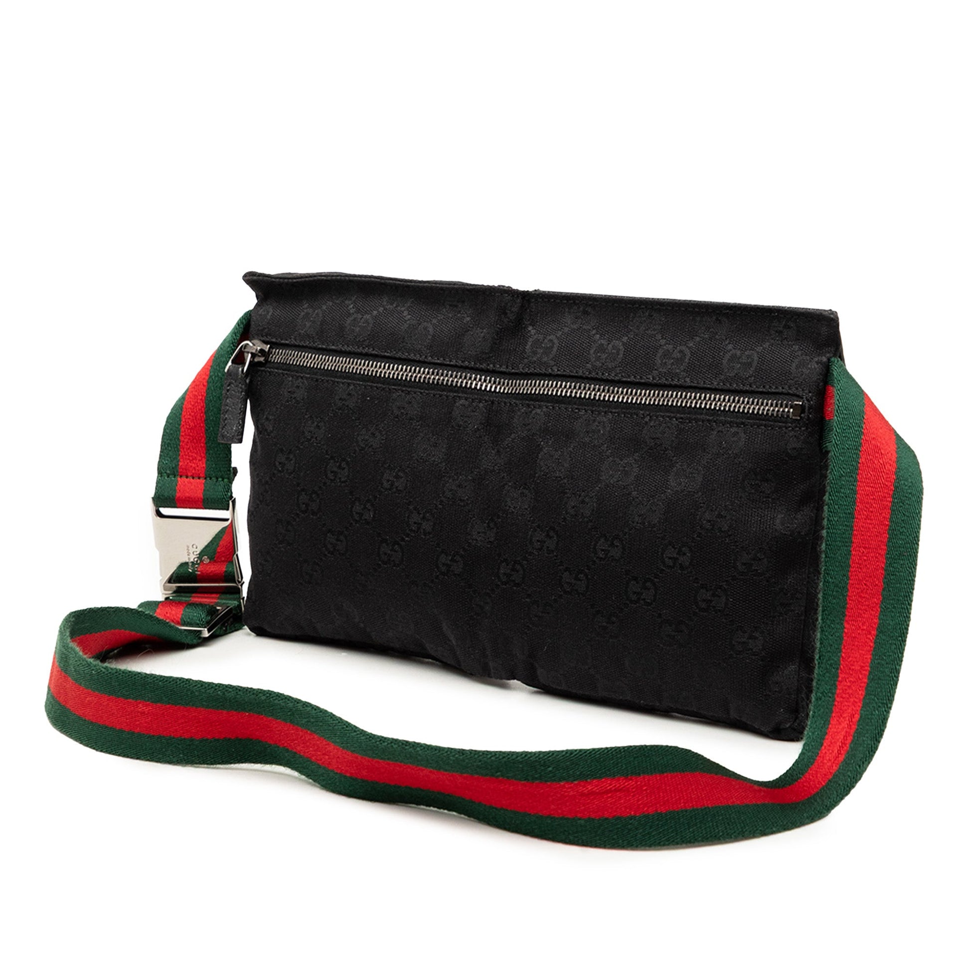 Gucci GG Canvas Web Double Pocket Belt Bag