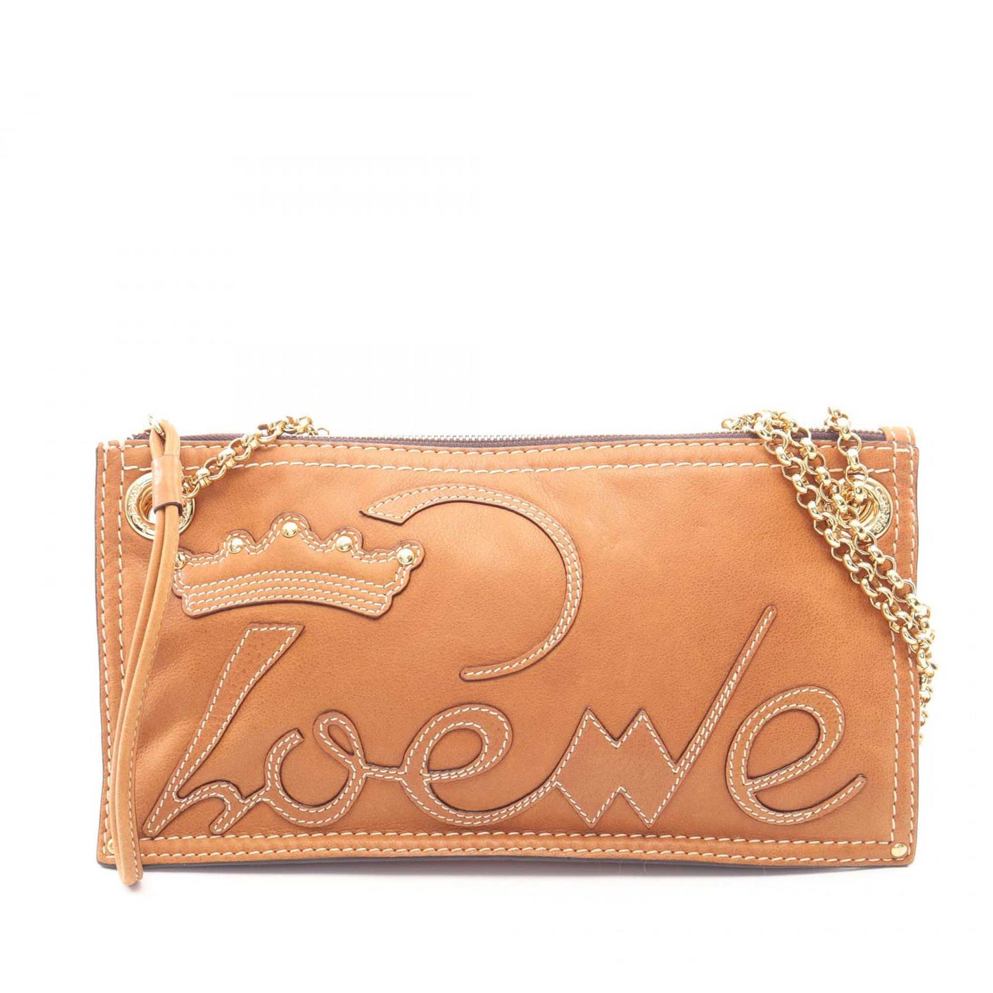 LOEWE Leather Crown Chain Shoulder Bag