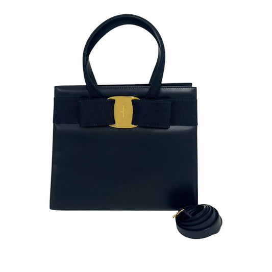 Ferragamo Leather Vara Bow Satchel