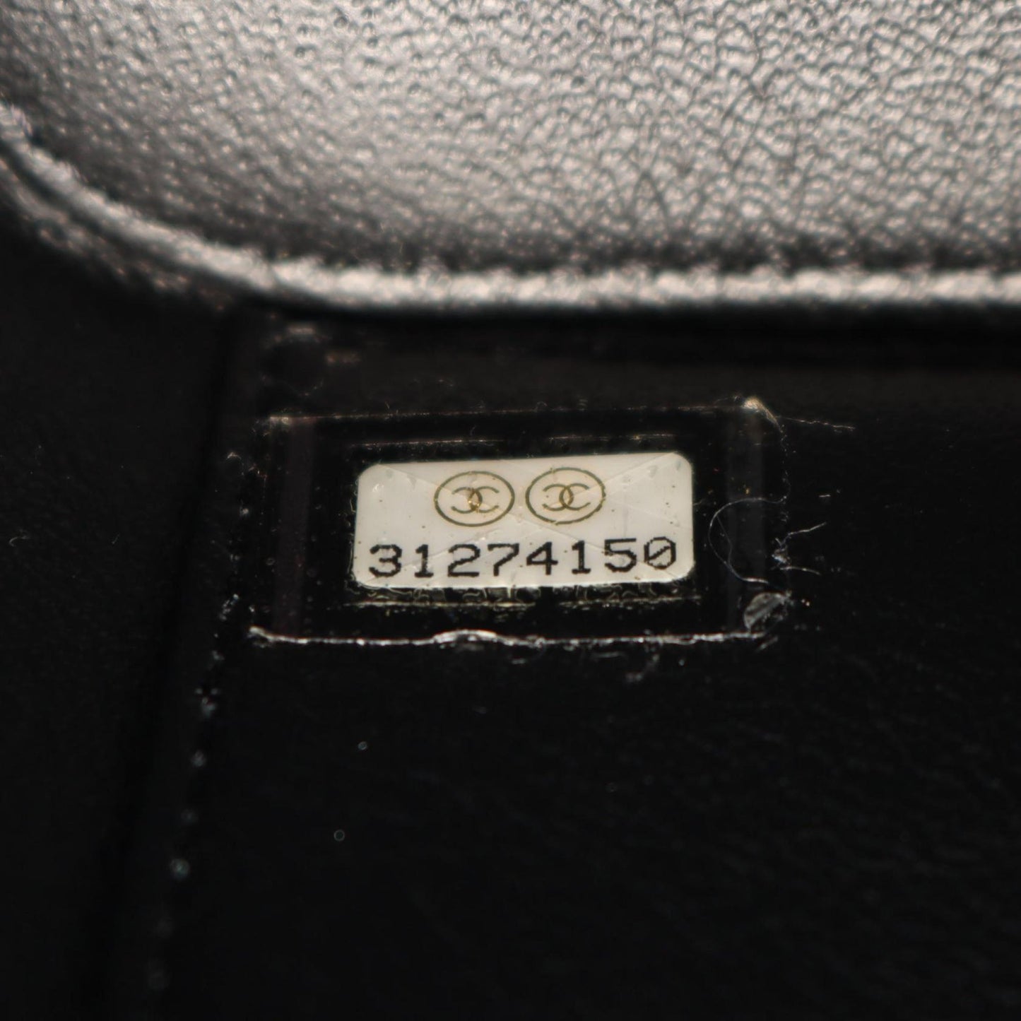 Chanel CC Quilted Caviar Top Handle Vanity Case with Chain