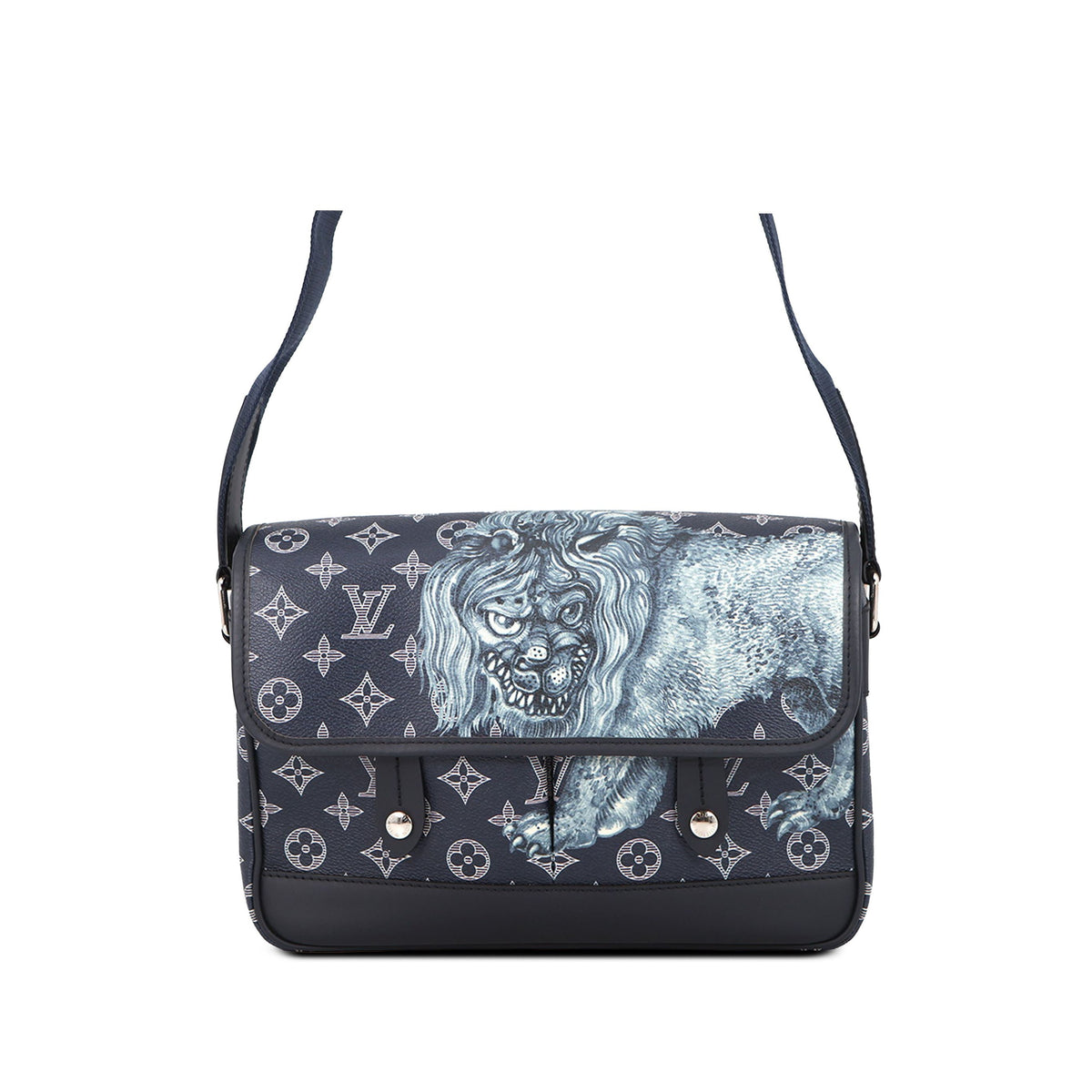Louis Vuitton Chapman Brothers Monogram Savane Messenger PM — Blue