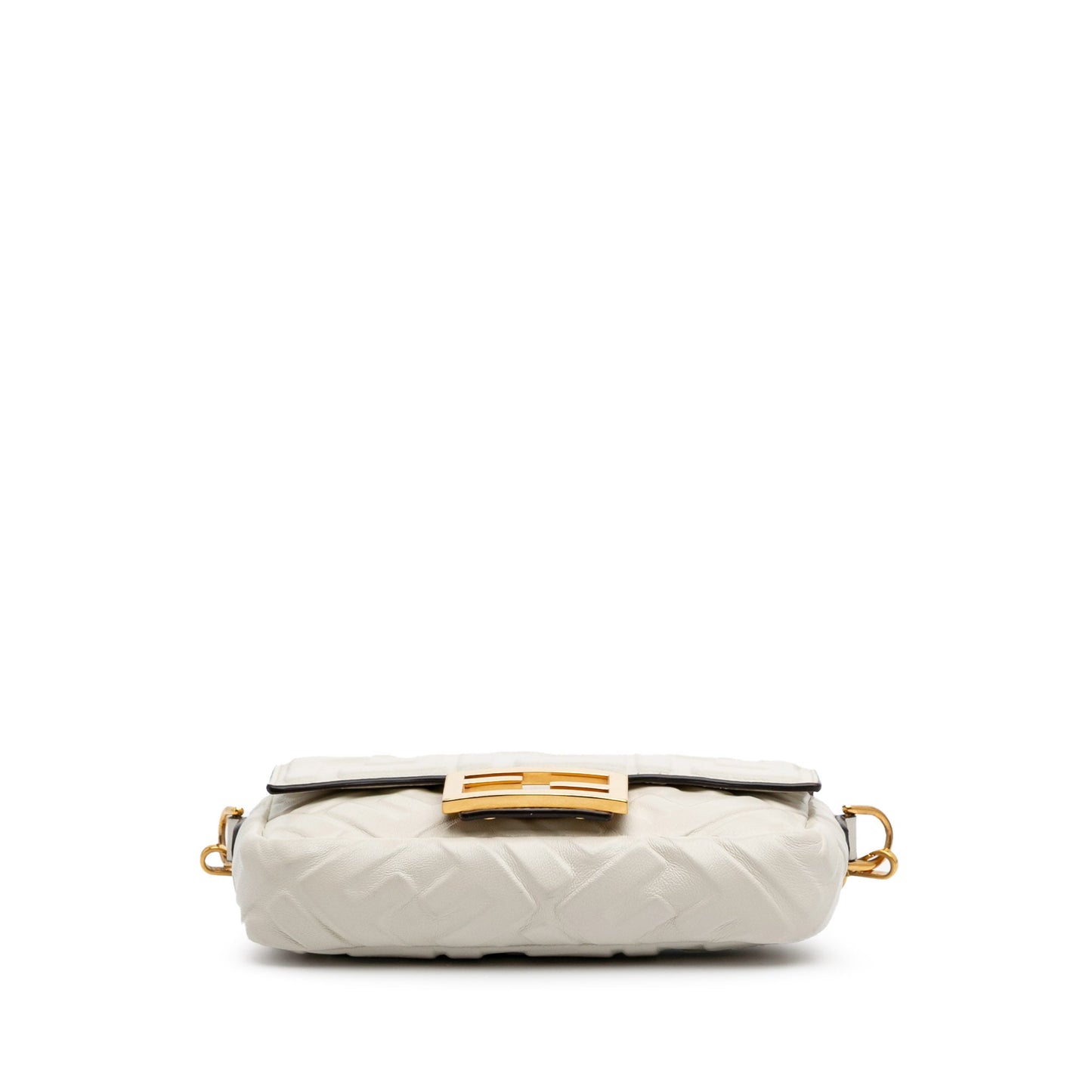 Mini Zucca Embossed Leather Baguette Satchel