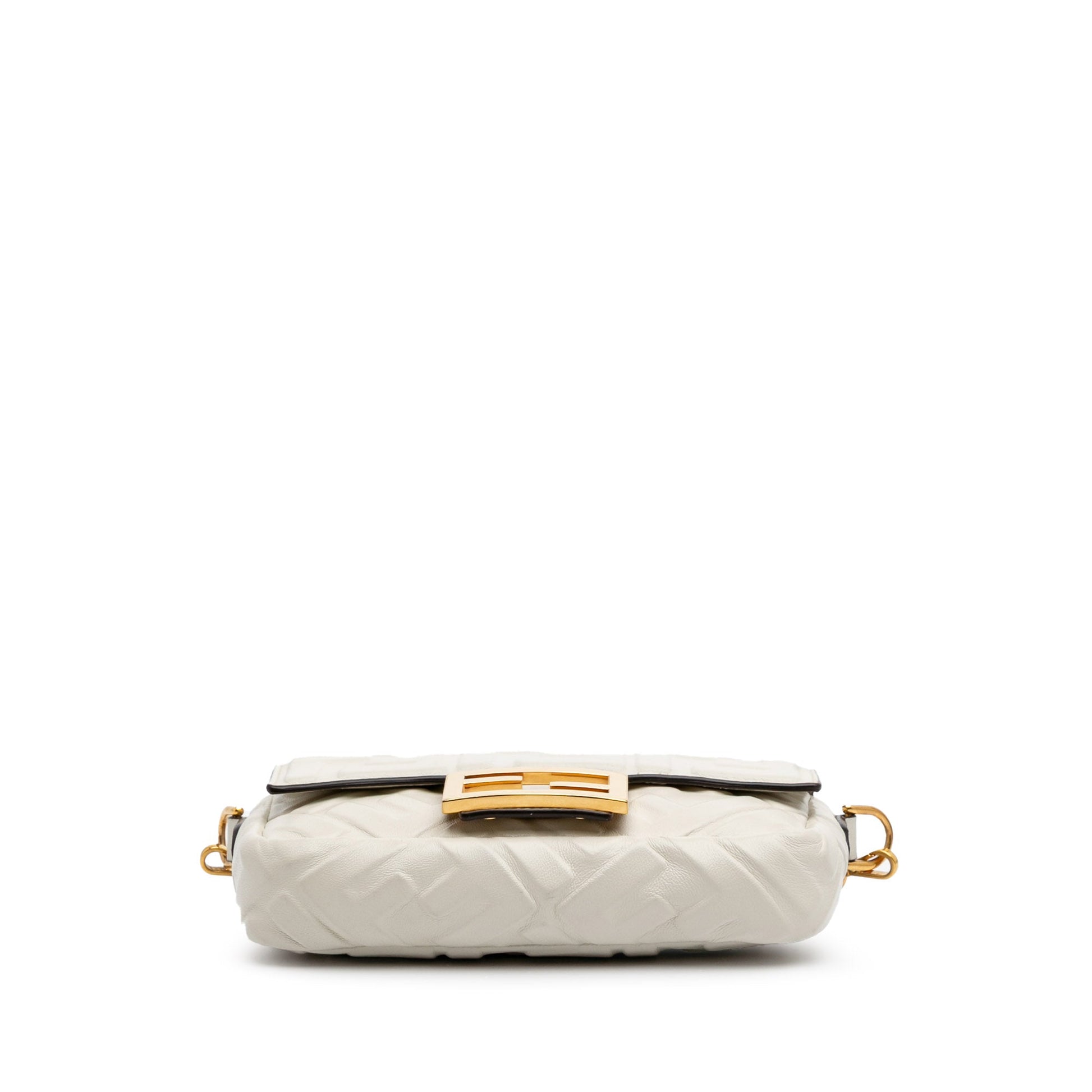 Mini Zucca Embossed Leather Baguette Satchel