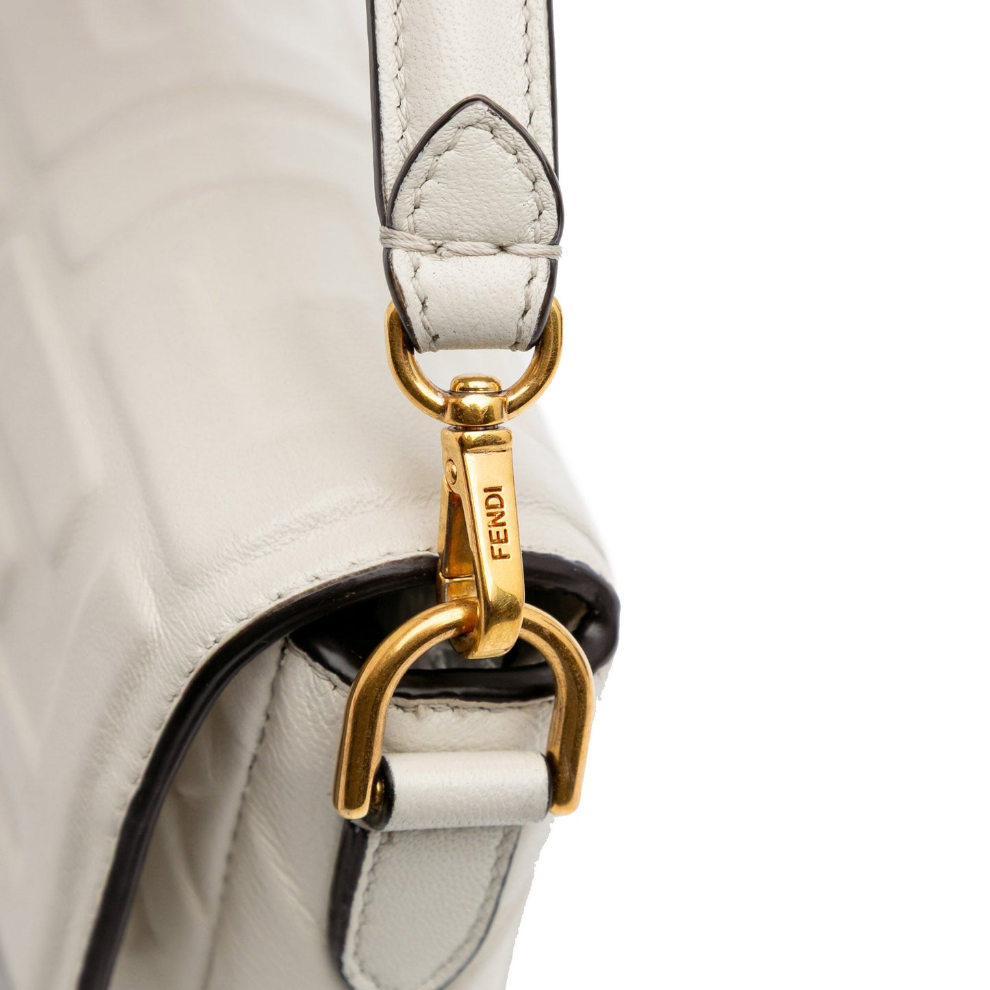 Mini Zucca Embossed Leather Baguette Satchel