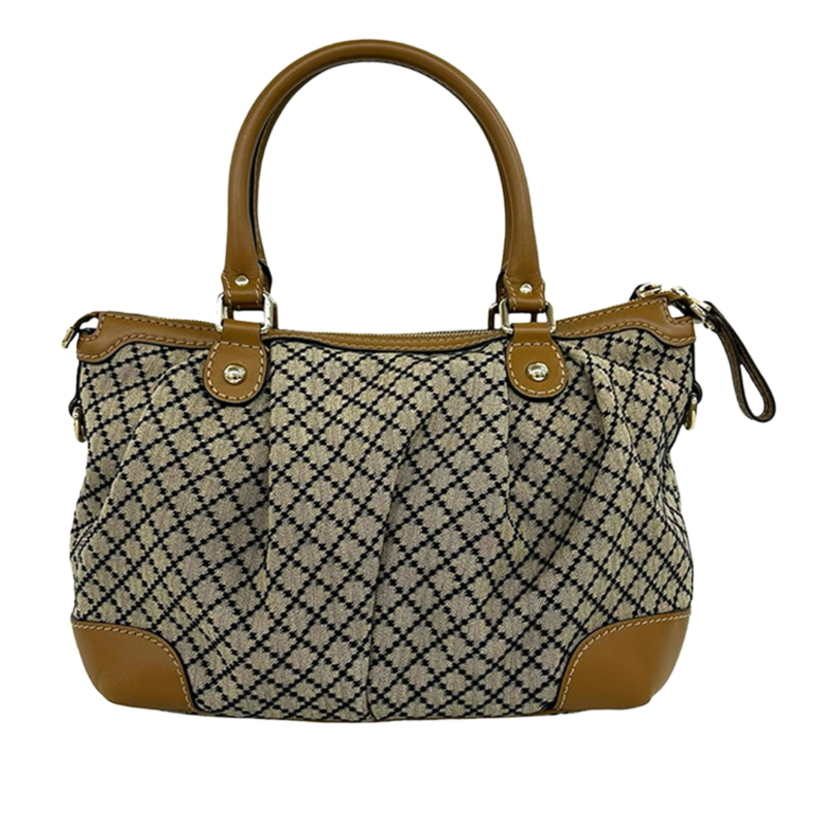 Gucci Diamante Canvas Sukey Satchel