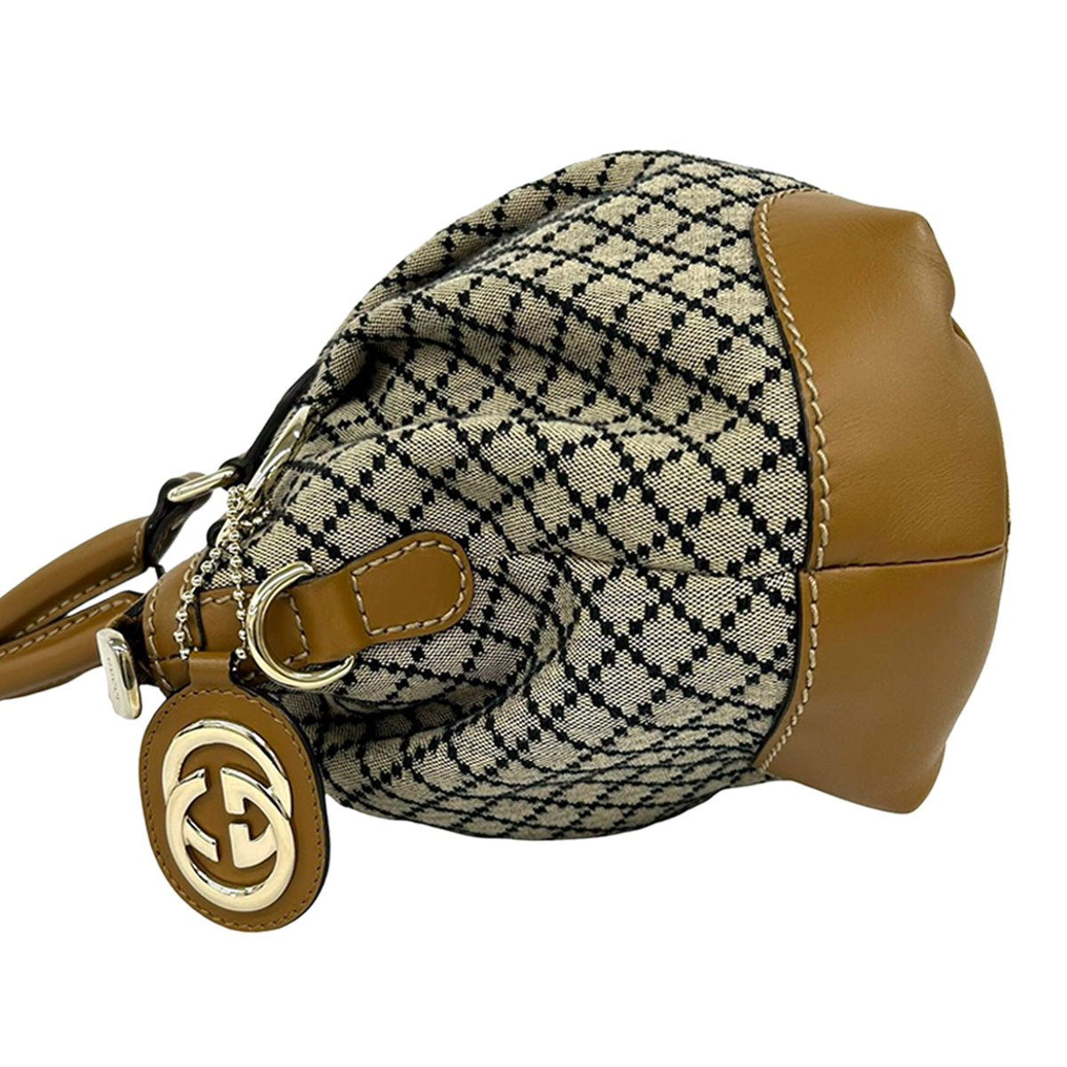 Gucci Diamante Canvas Sukey Satchel