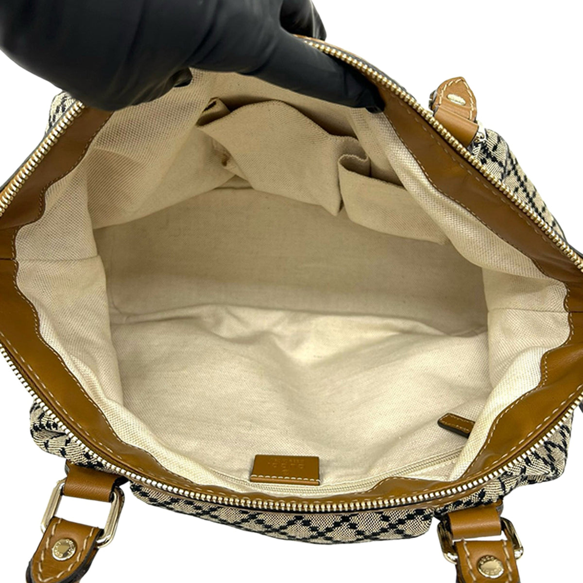 Gucci Diamante Canvas Sukey Satchel