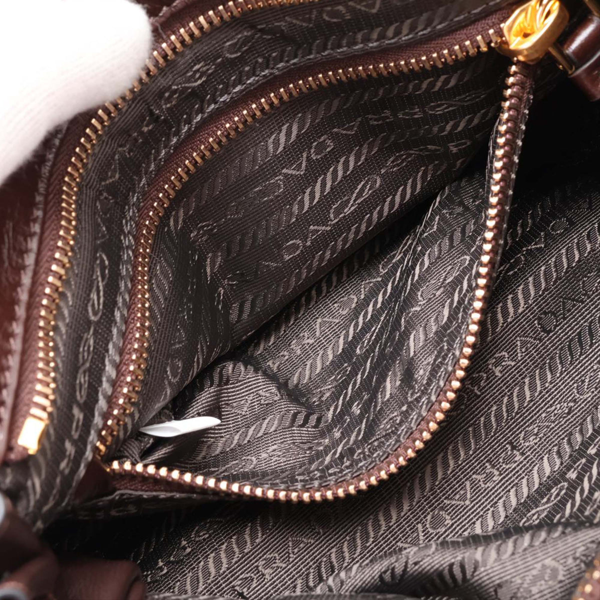 Prada Mini Glossy Calfskin Bonnie Handbag