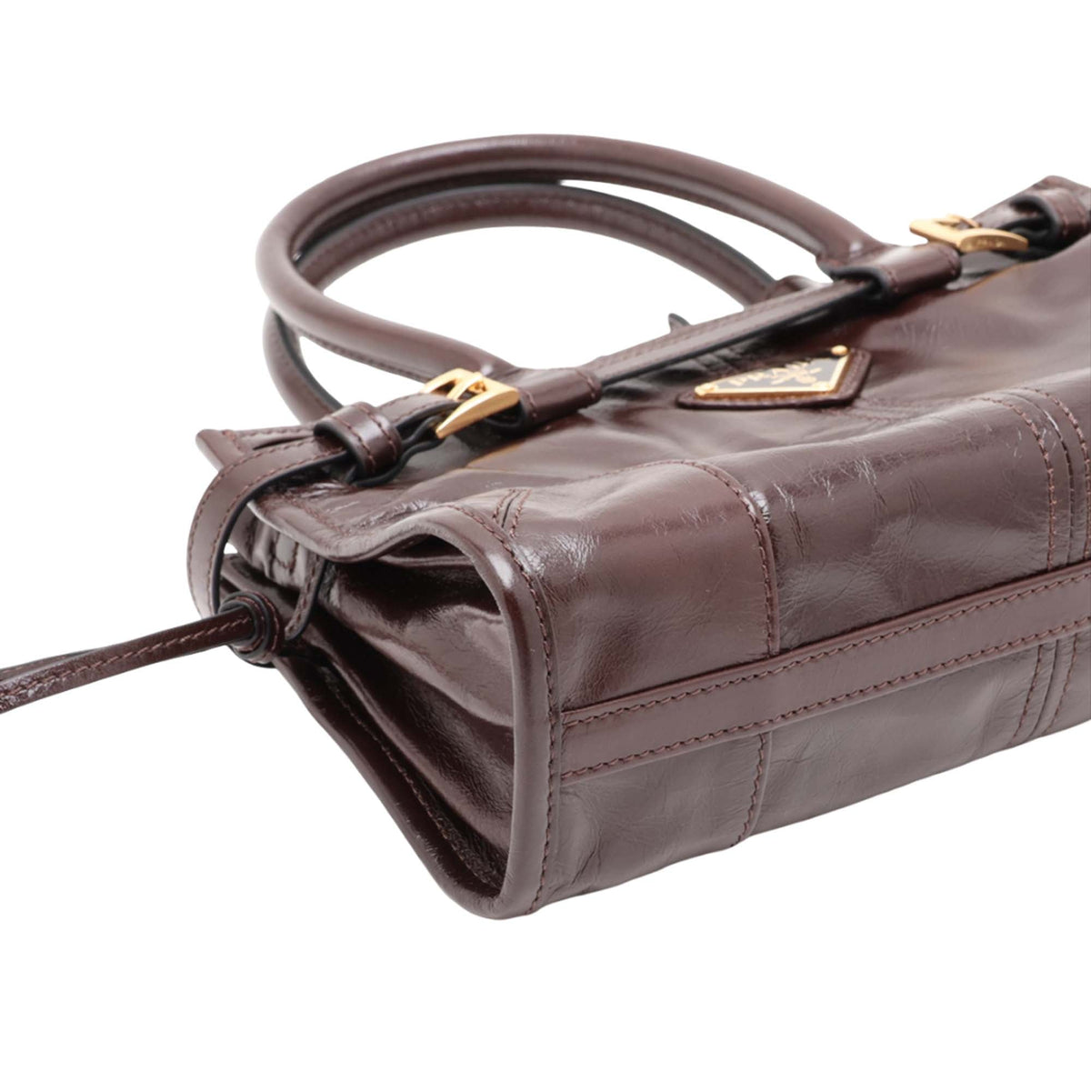 Prada Mini Glossy Calfskin Bonnie Handbag