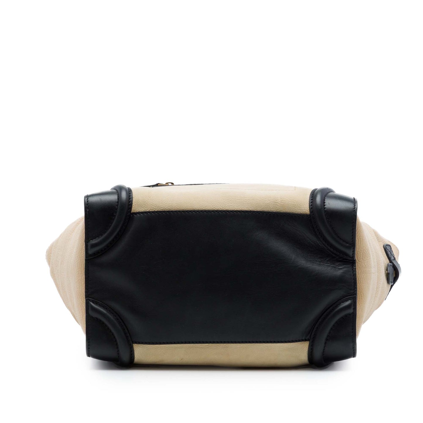 Celine Mini Bicolor Leather Luggage Tote
