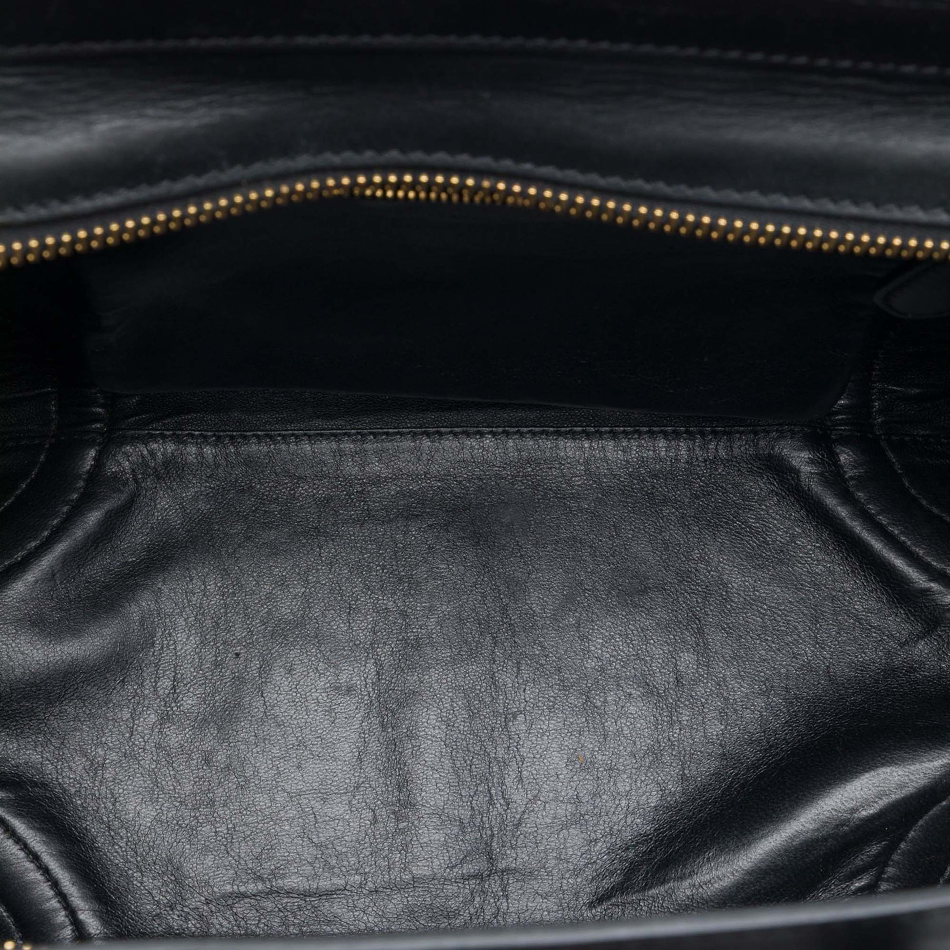 Celine Mini Bicolor Leather Luggage Tote