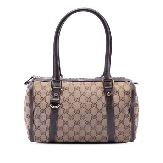 Gucci GG Canvas Abbey D Ring Boston Bag