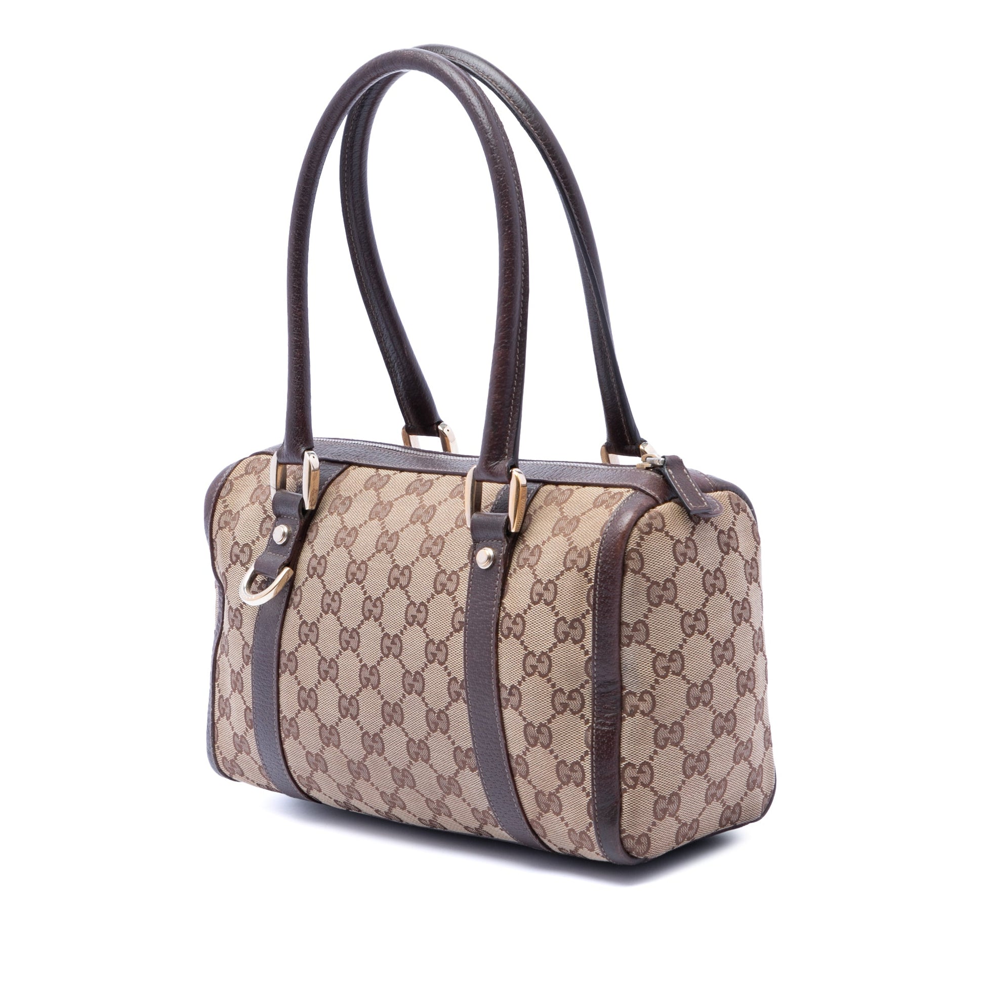 Gucci GG Canvas Abbey D Ring Boston Bag