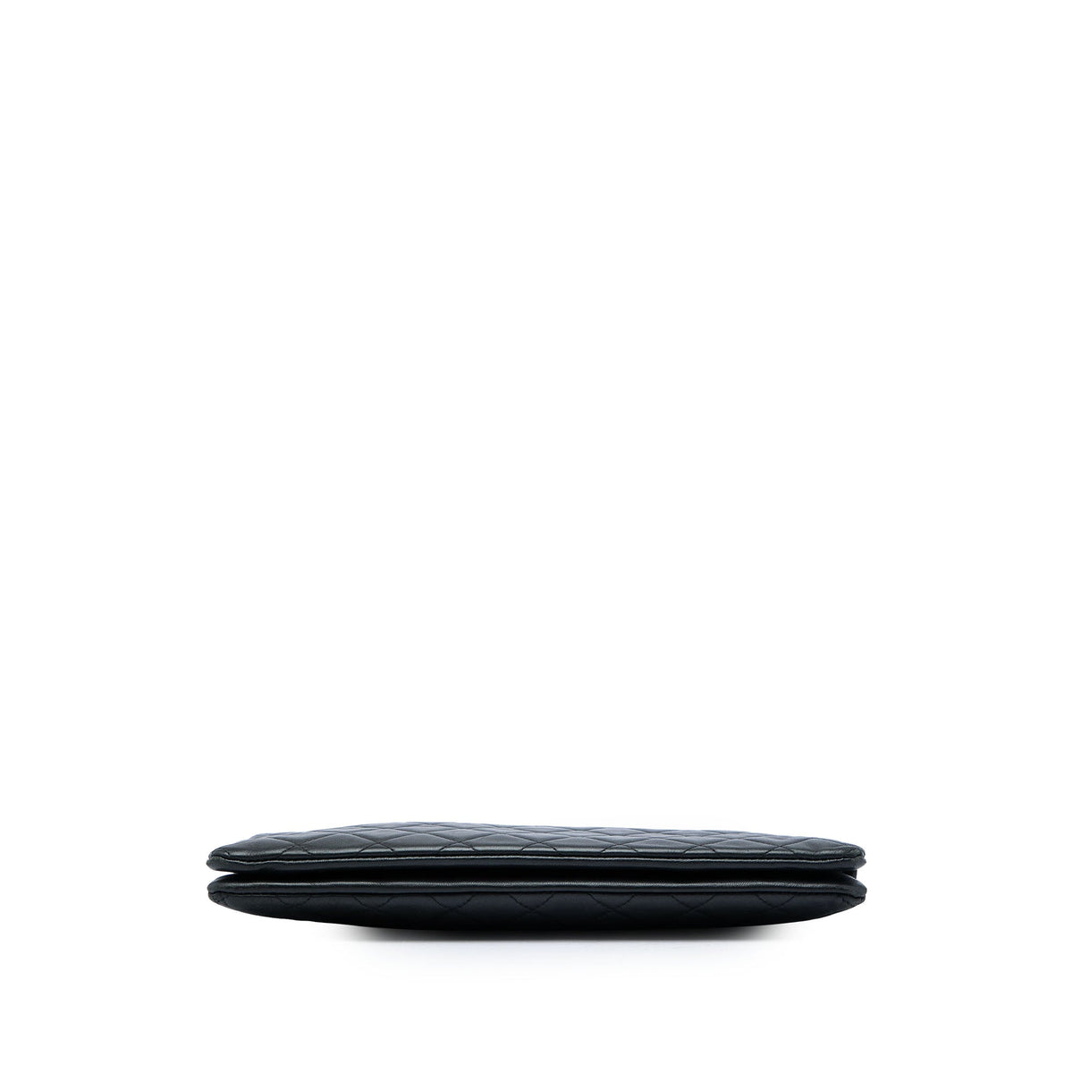 Chanel Medium CC Quilted Lambskin Clutch — Black