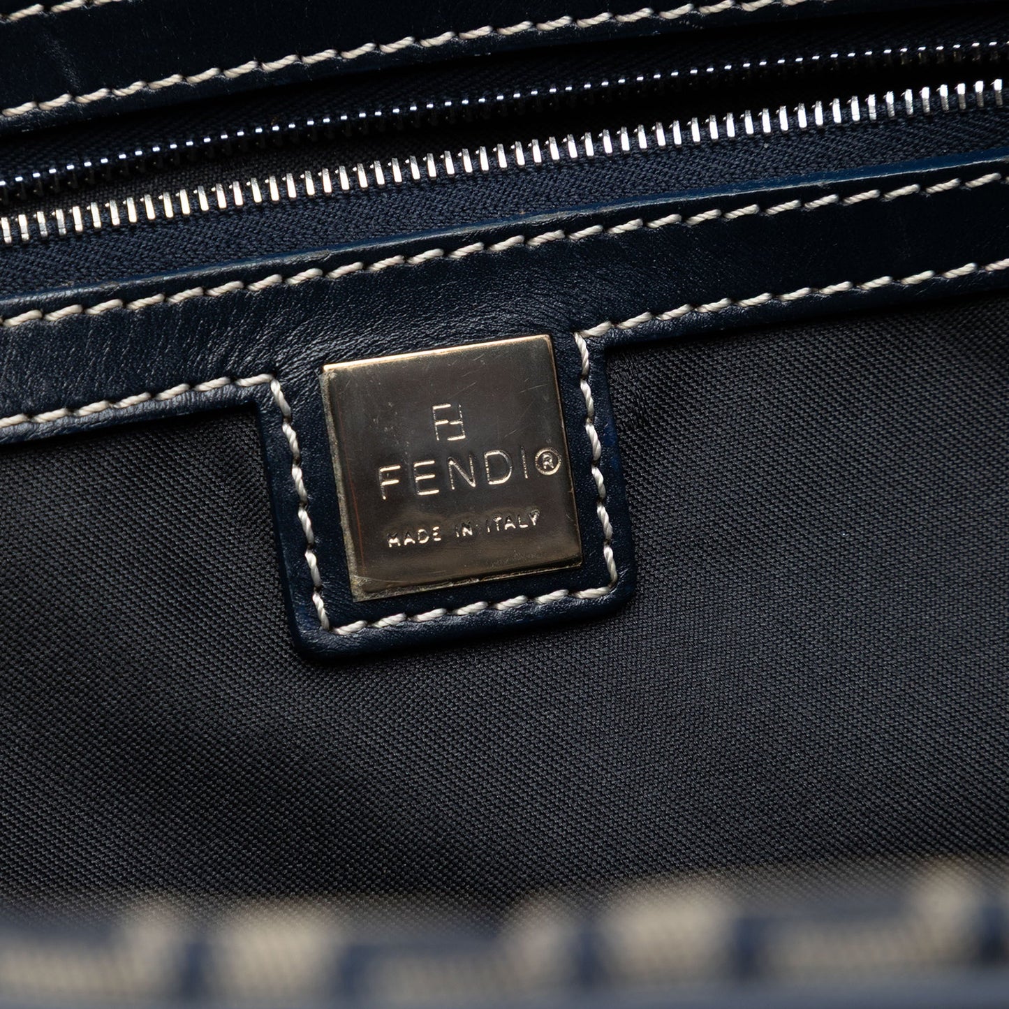 Fendi Zucchino Canvas Handbag