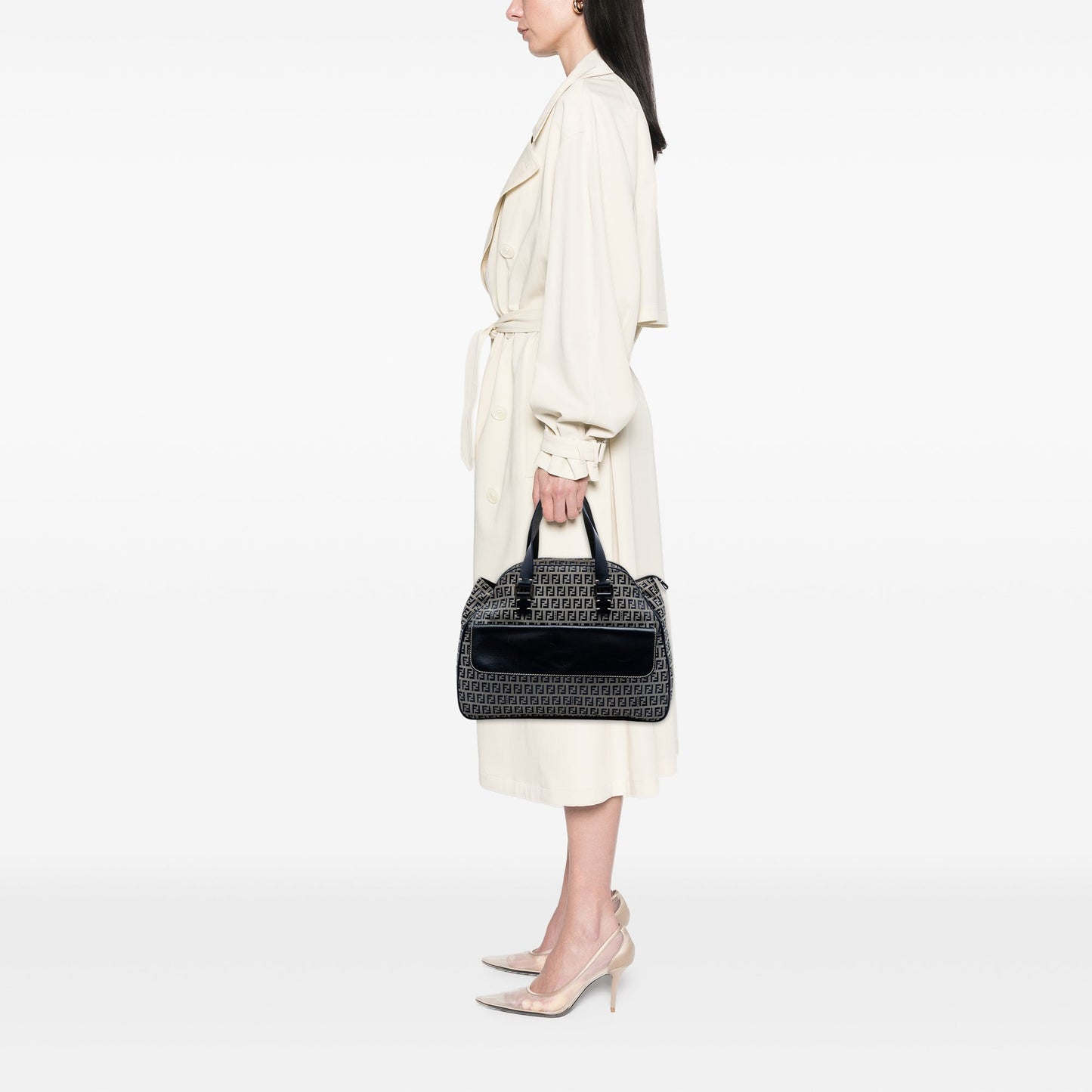 Fendi Zucchino Canvas Handbag