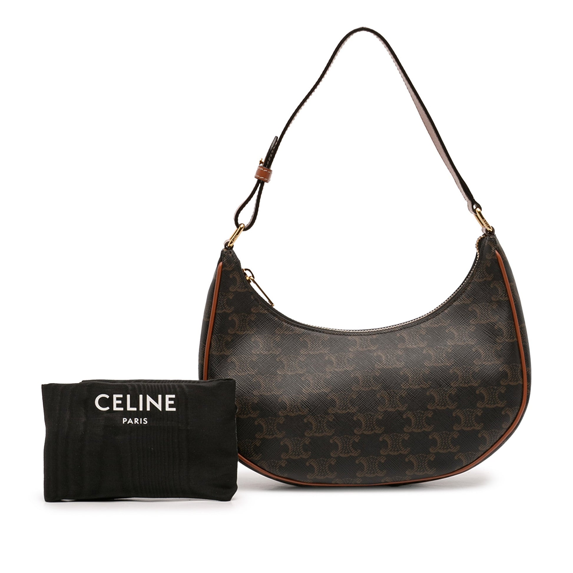 Celine Triomphe Coated Canvas Ava Shoulder Bag
