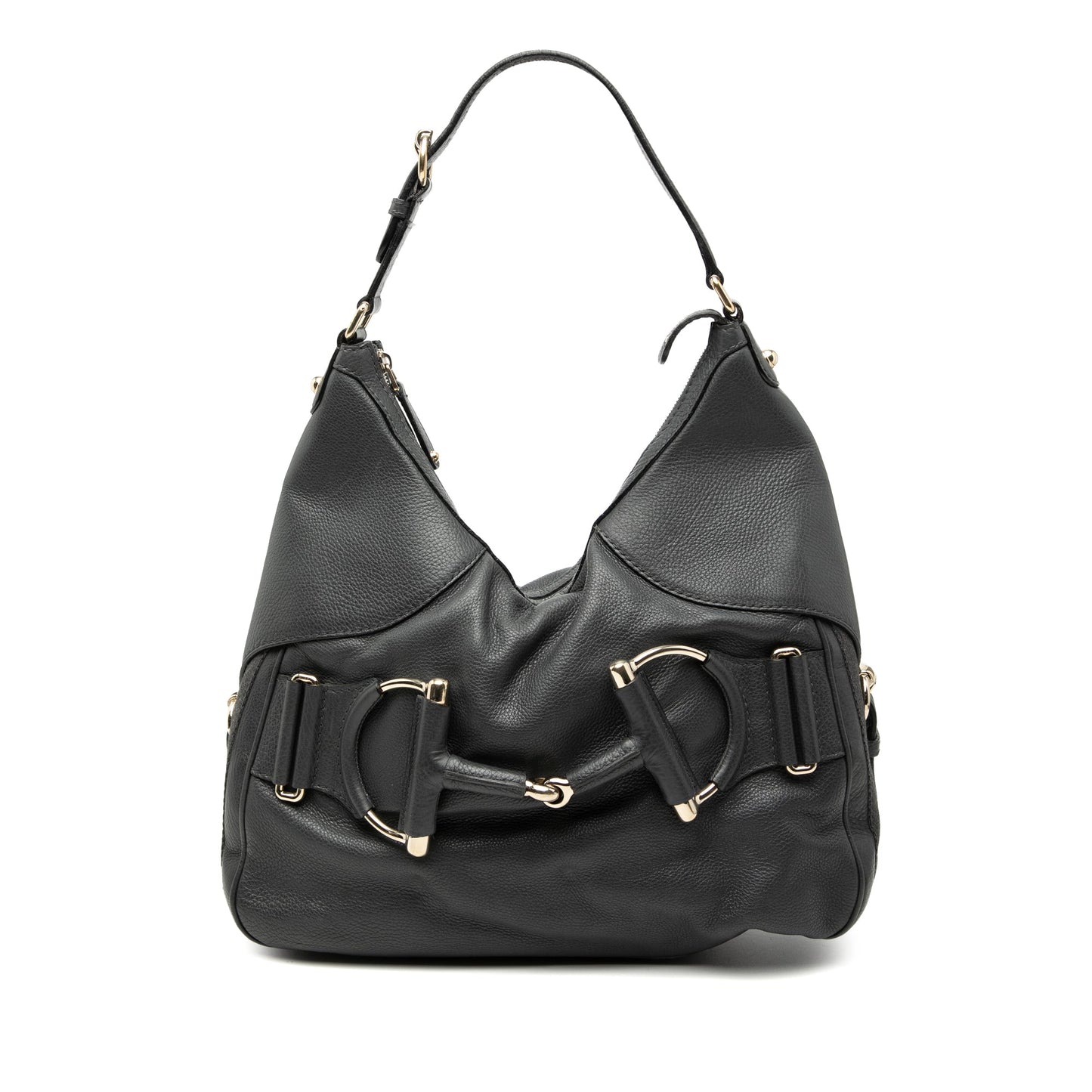 Gucci Leather Web Horsebit Heritage Hobo