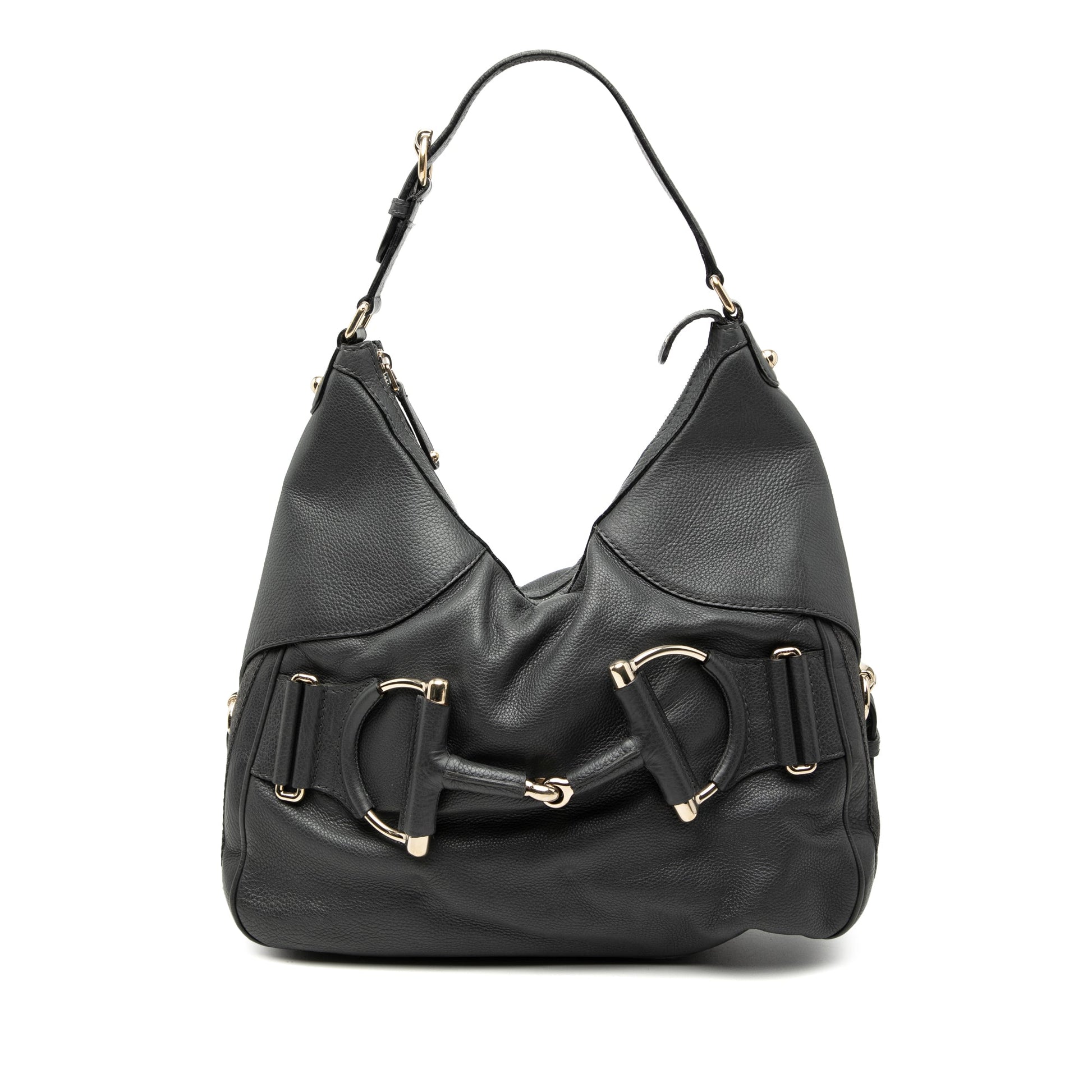 Gucci Leather Web Horsebit Heritage Hobo