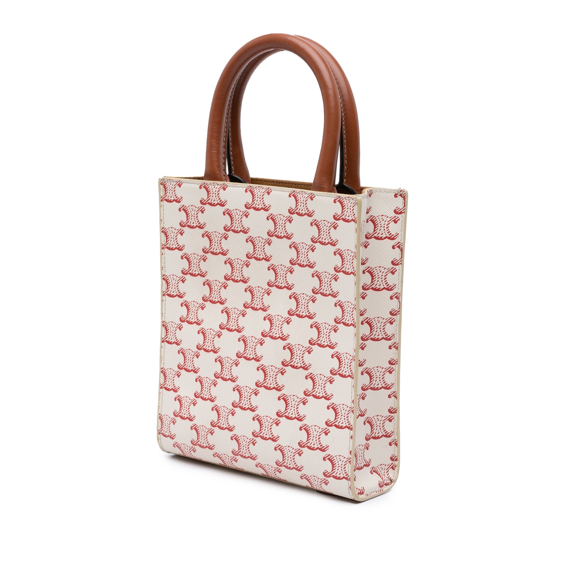 Celine Mini Triomphe Coated Canvas Vertical Cabas Satchel