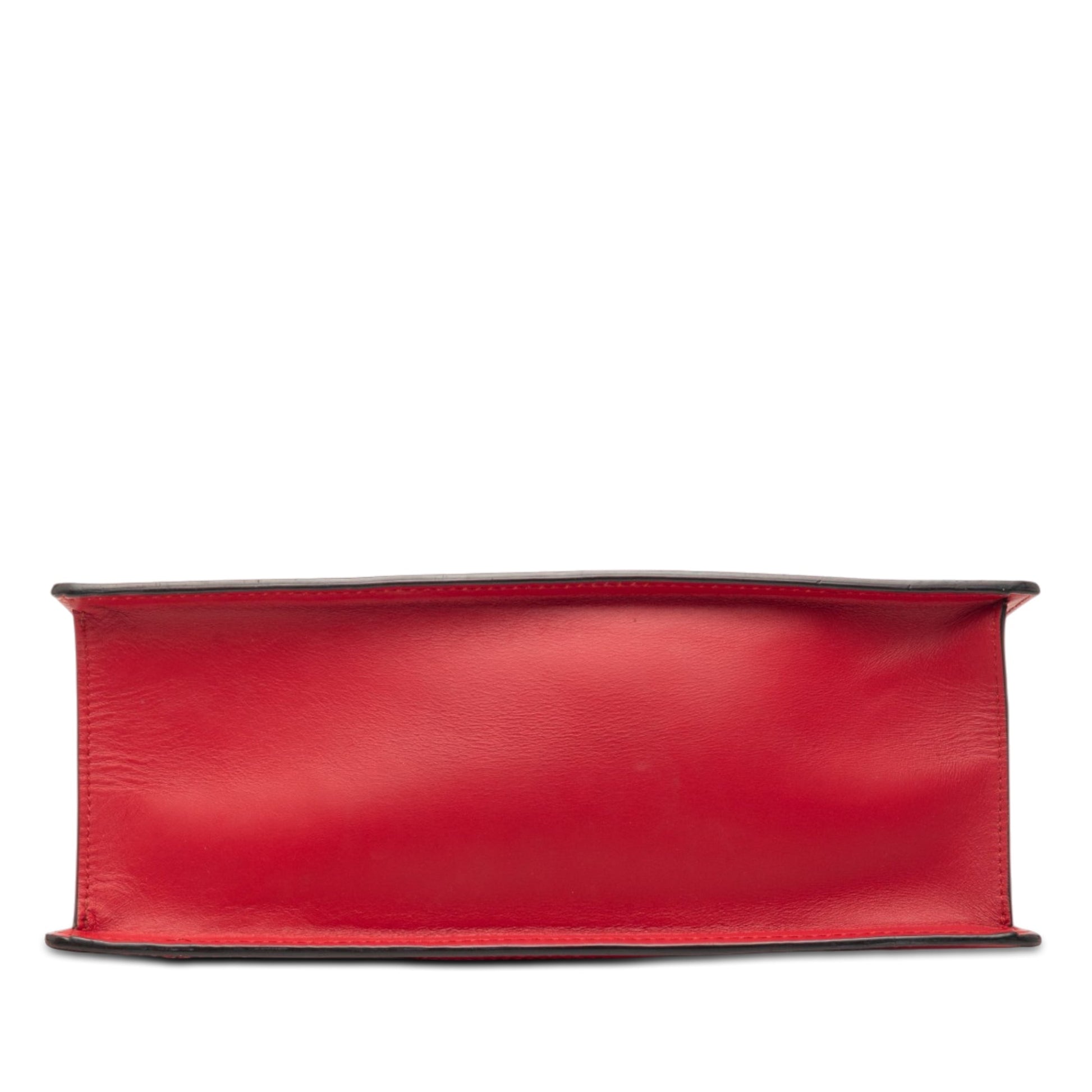 Gucci Medium Leather Web Sylvie Top Handle Bag